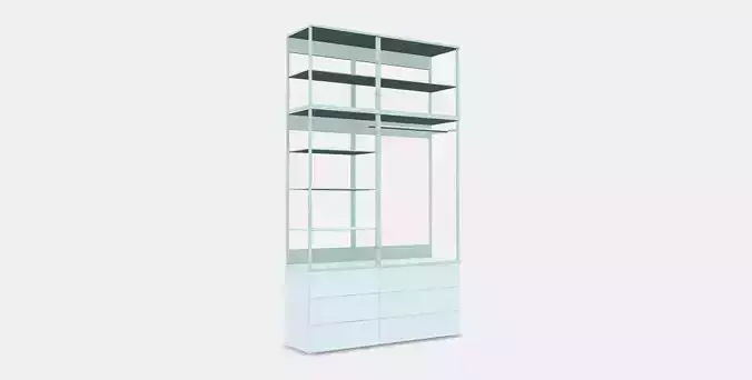PLATSA Wardrobe with 6 drawers