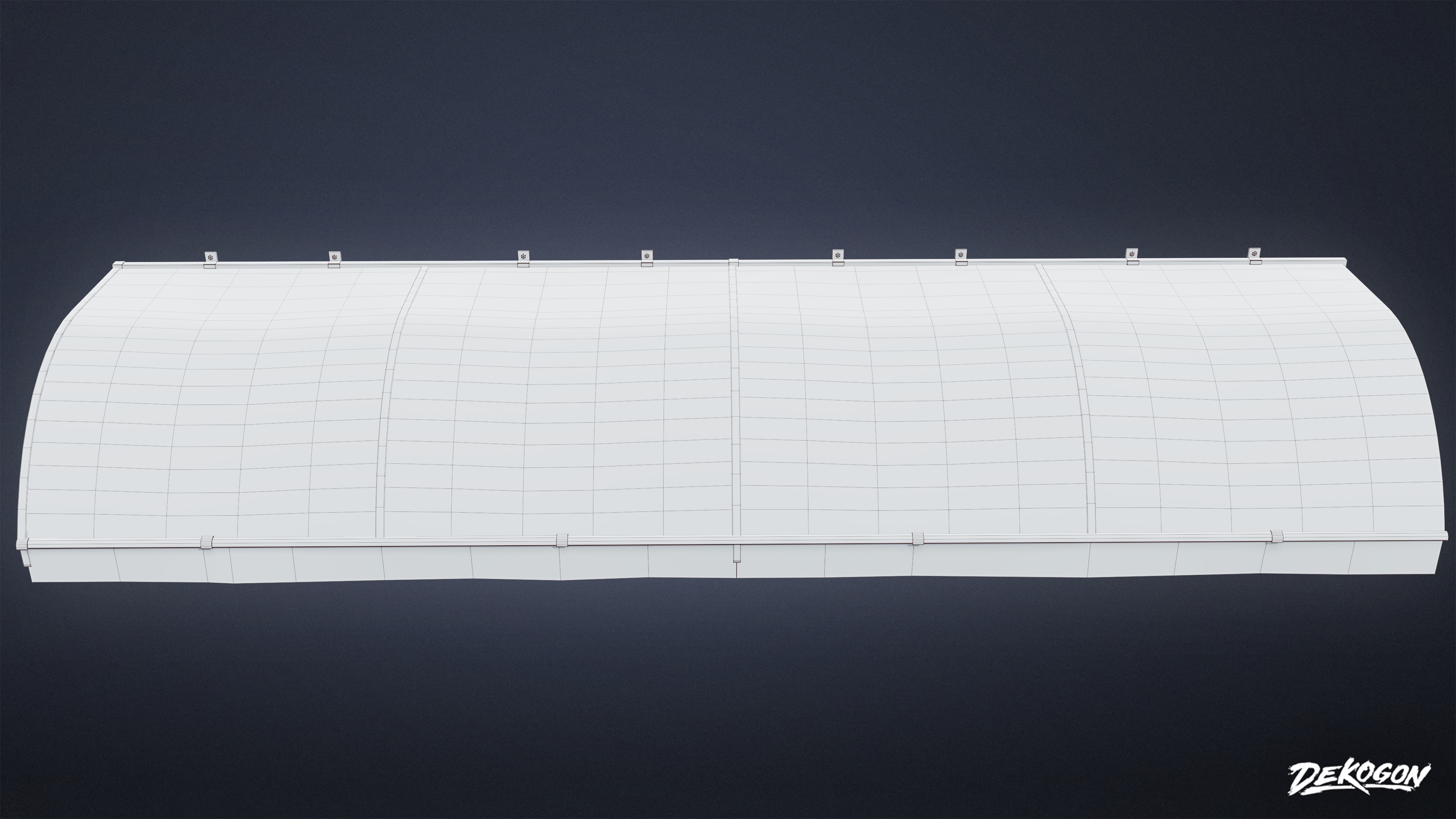 BUILDINGS - Canopy Overhang 01 - LOW POLY AND NANITE Low-poly 3D model_7