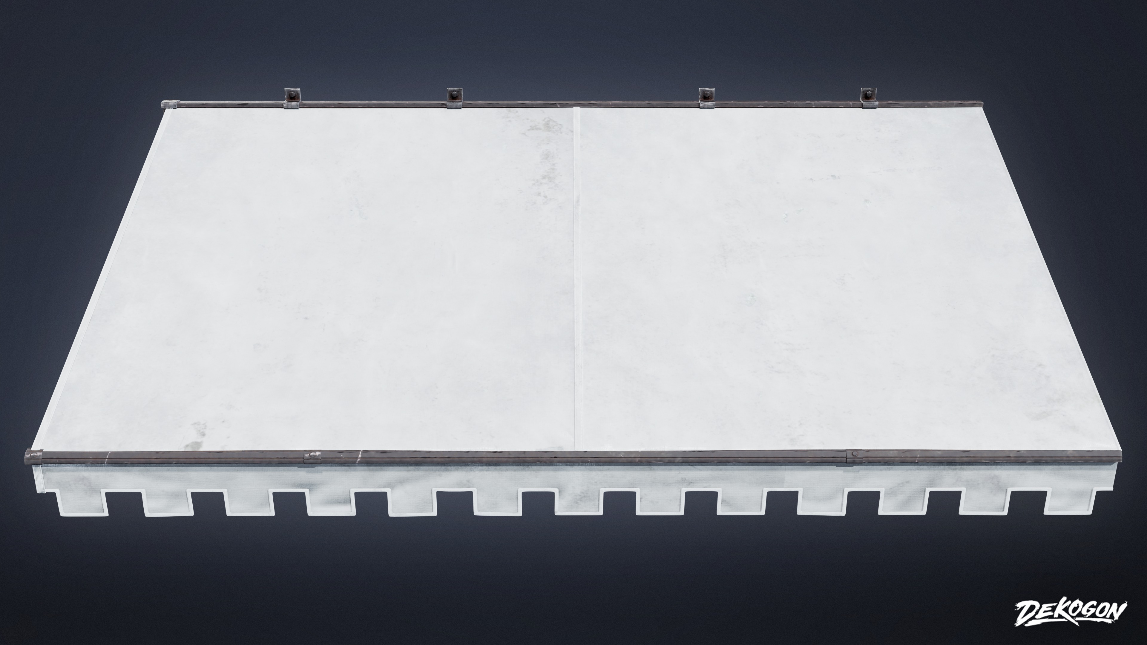 BUILDINGS - Canopy Overhang 01 - LOW POLY AND NANITE Low-poly 3D model_3