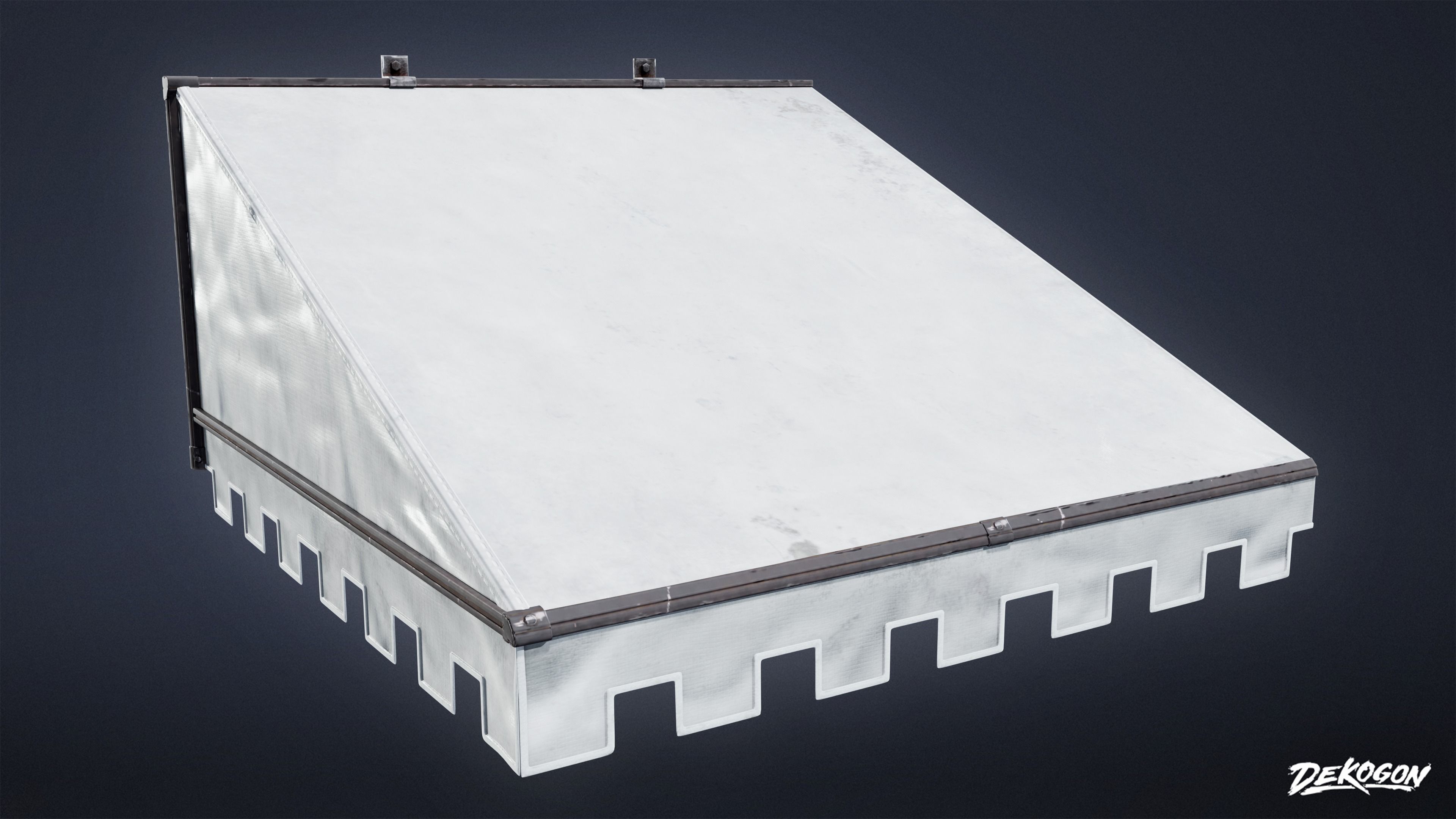 BUILDINGS - Canopy Overhang 01 - LOW POLY AND NANITE Low-poly 3D model_1