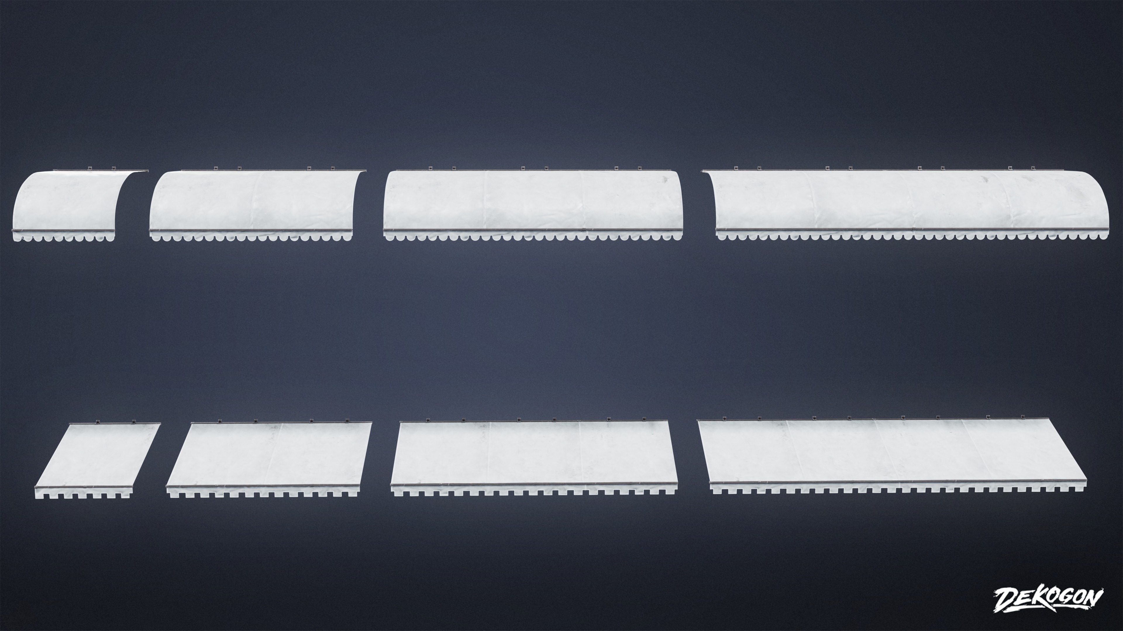 BUILDINGS - Canopy Overhang 01 - LOW POLY AND NANITE Low-poly 3D model_2