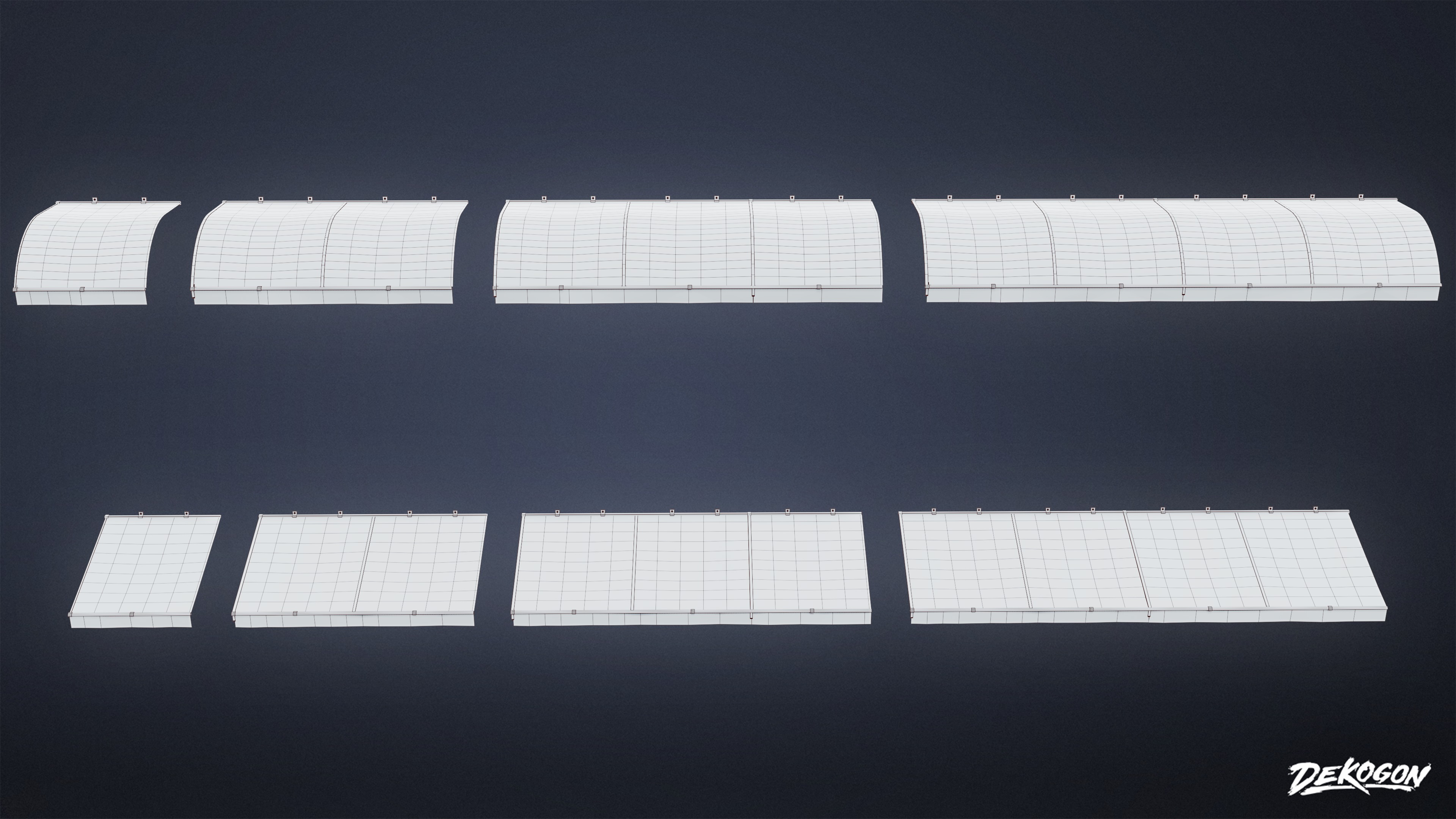 BUILDINGS - Canopy Overhang 01 - LOW POLY AND NANITE Low-poly 3D model_9