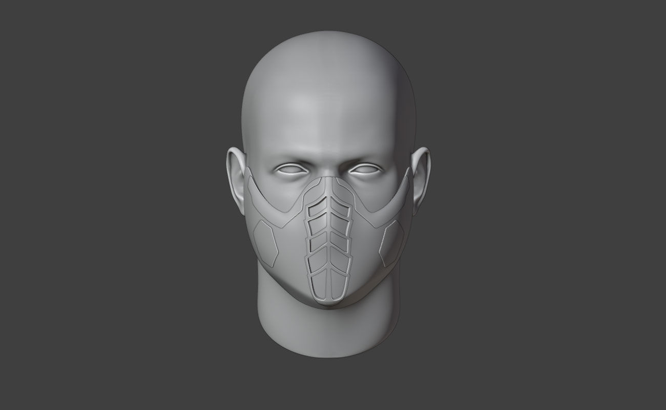 Ermac mask from MK2 Annihilation movie 3D print model_1