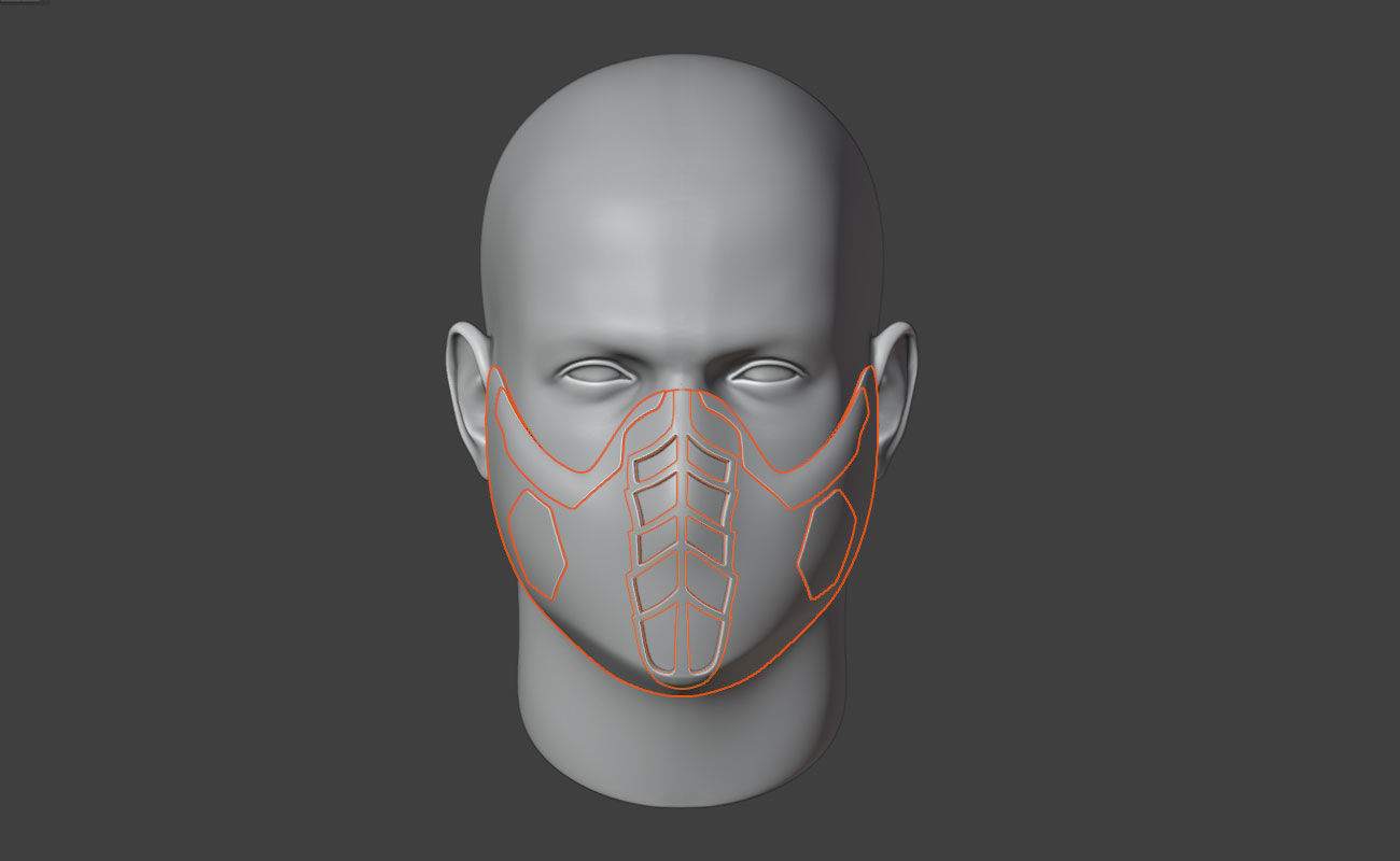 Ermac mask from MK2 Annihilation movie 3D print model_3