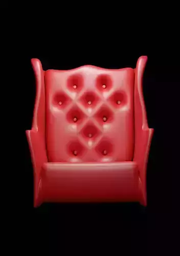 Red Couch 3D model