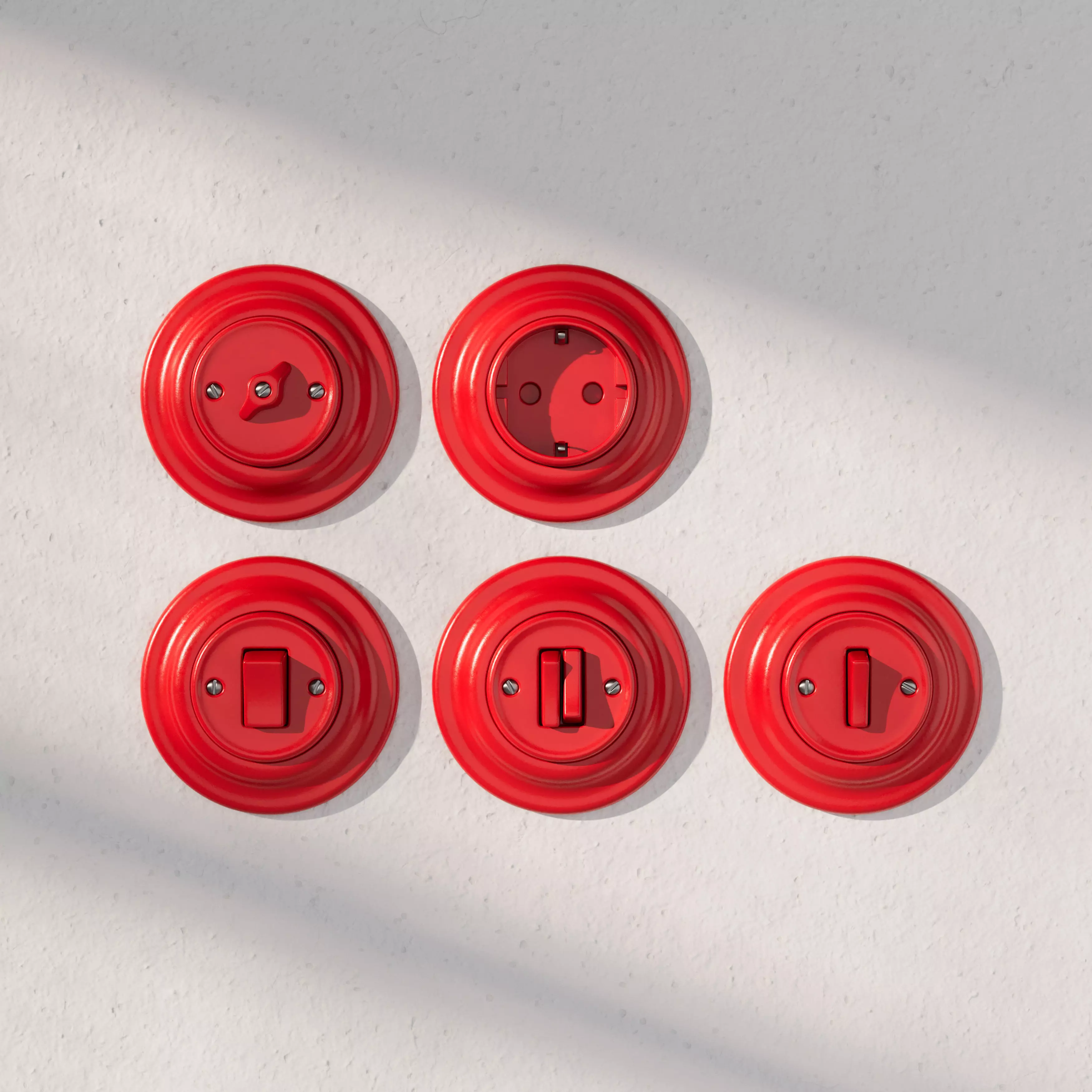 Basic sockets - retro pack 3D model