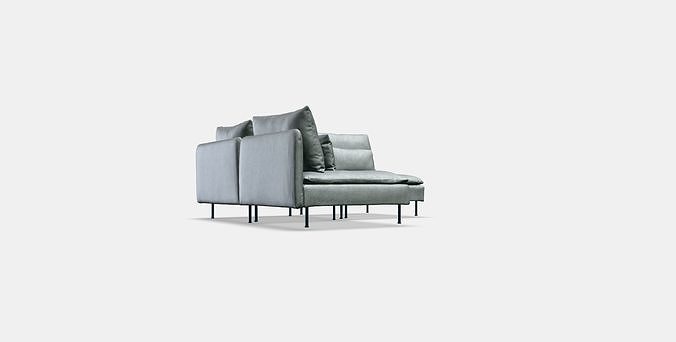 SODERHAMN Corner sofa 3-seat 1 Low-poly 3D model
