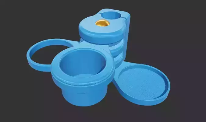Multifunction wheelchair support 3D model