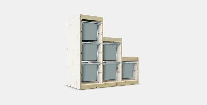 TROFAST Storage combination 48 Low-poly 3D model