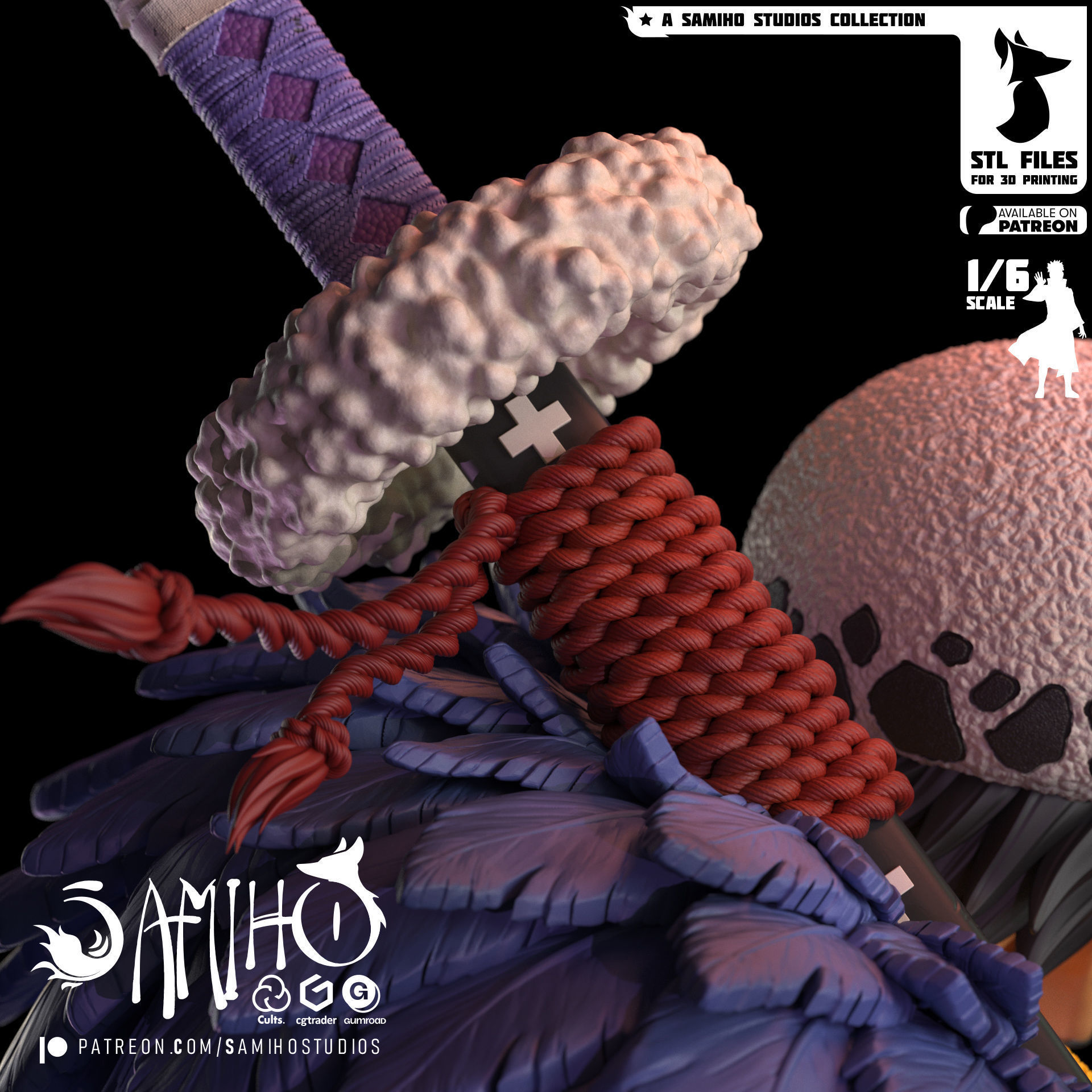 Samiho Studios - Trafalgar Law - STLs ready for printing 3D print model_6