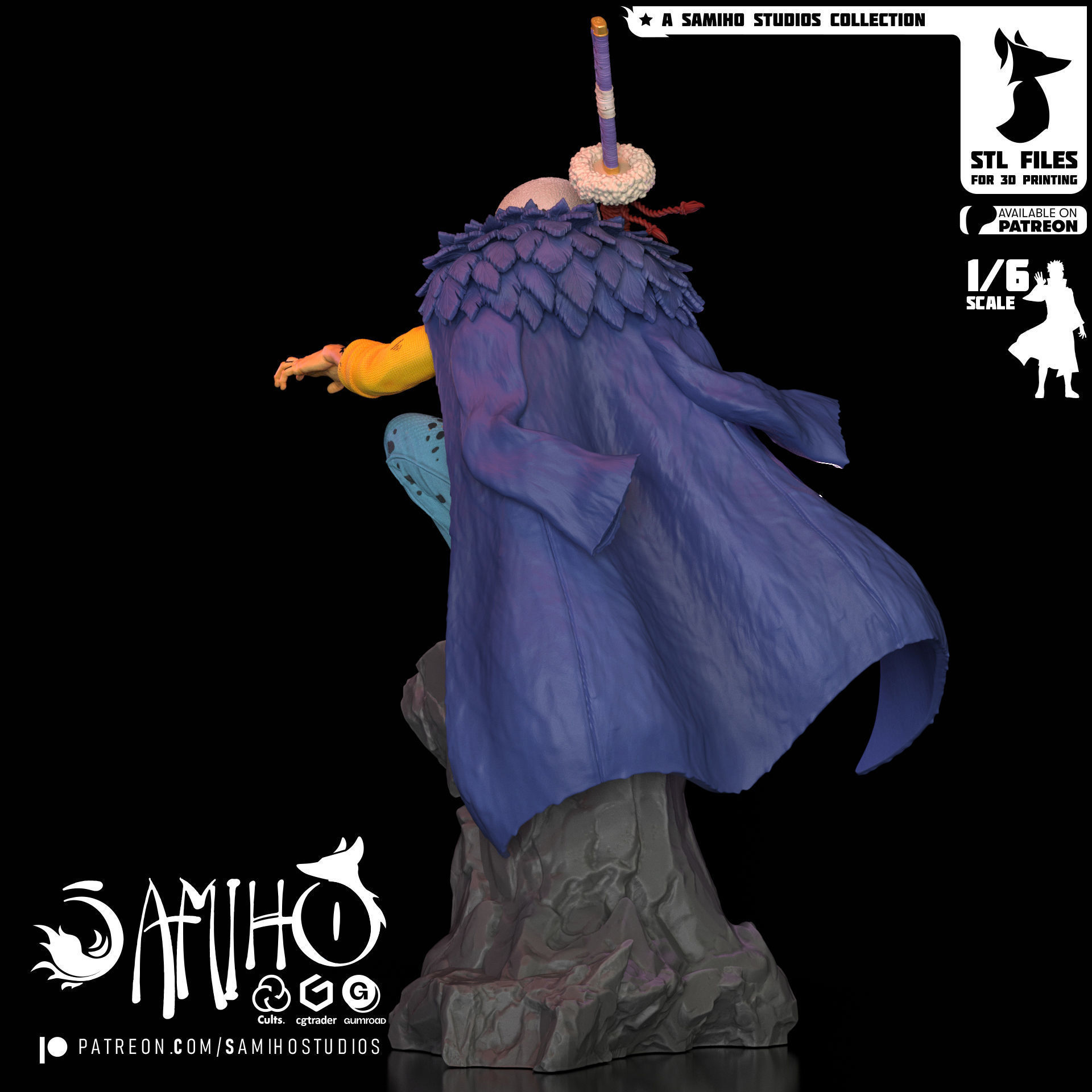 Samiho Studios - Trafalgar Law - STLs ready for printing 3D print model_2