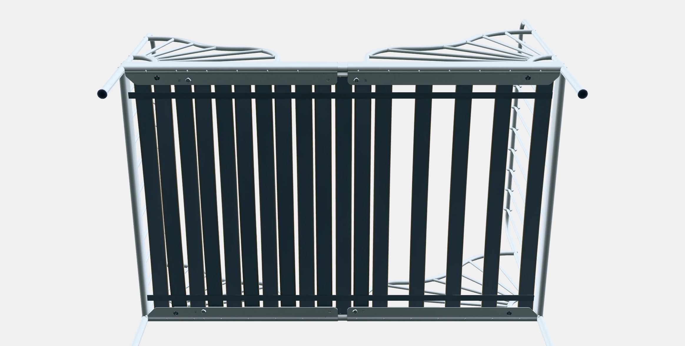 MINNEN Ext bed frame with slatted bed base Low-poly 3D model_8