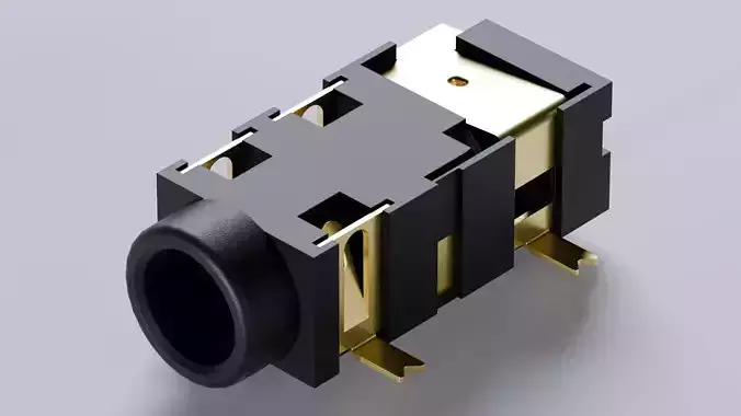 3 5mm SMT Jack PJ-327A Audio Connector 3D model