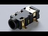 3 5mm SMT Jack PJ-327A Audio Connector 3D model_1