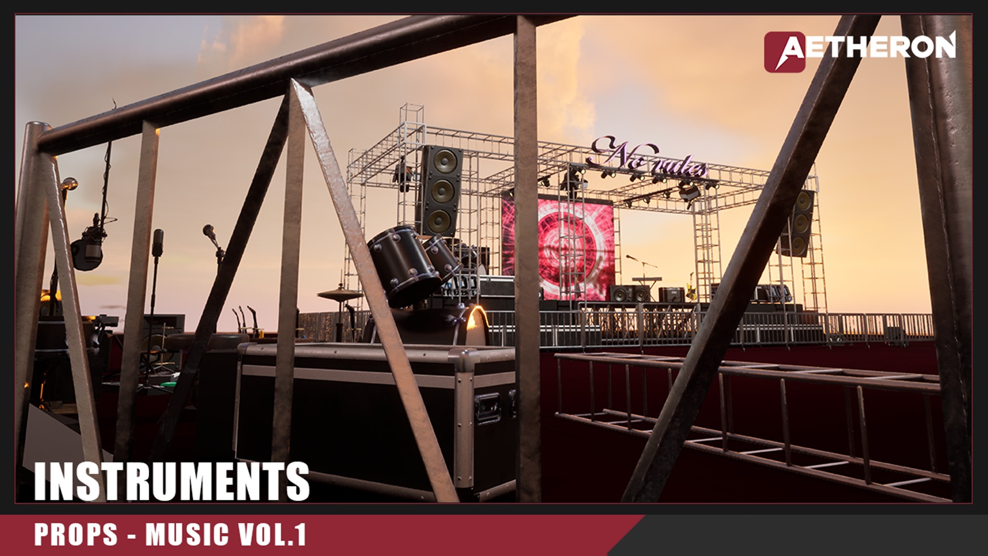 Musical Instruments VOL 1 Nanite and Low Poly Low-poly 3D model_12