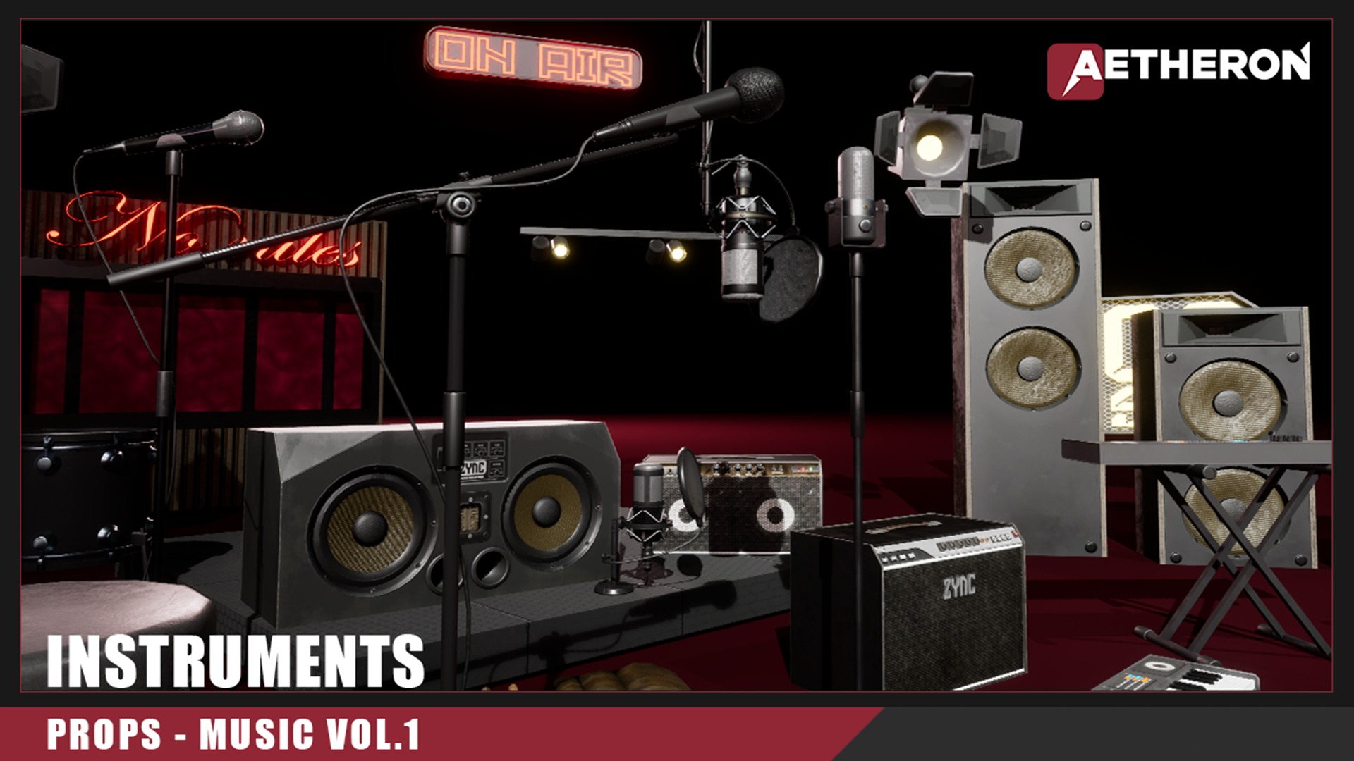 Musical Instruments VOL 1 Nanite and Low Poly Low-poly 3D model_4