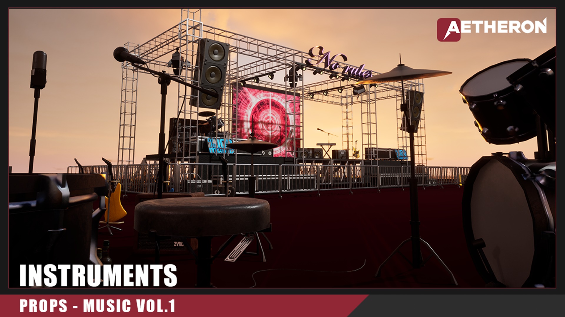 Musical Instruments VOL 1 Nanite and Low Poly Low-poly 3D model_8