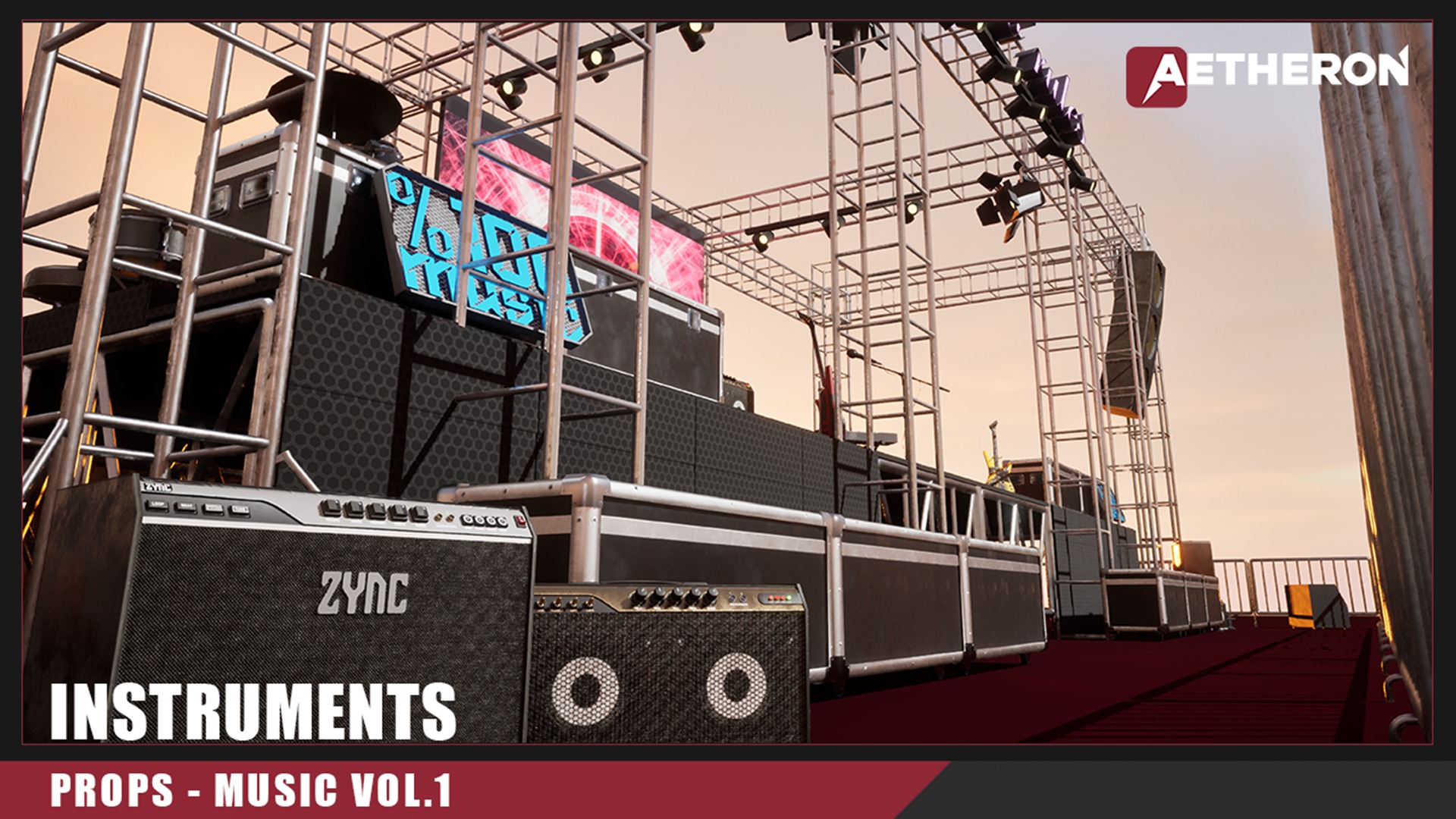 Musical Instruments VOL 1 Nanite and Low Poly Low-poly 3D model_11