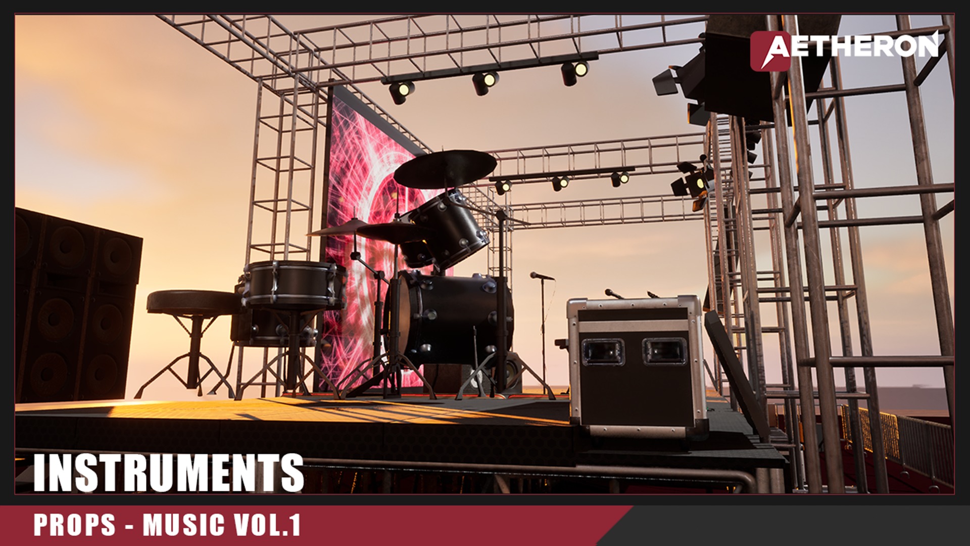 Musical Instruments VOL 1 Nanite and Low Poly Low-poly 3D model_9