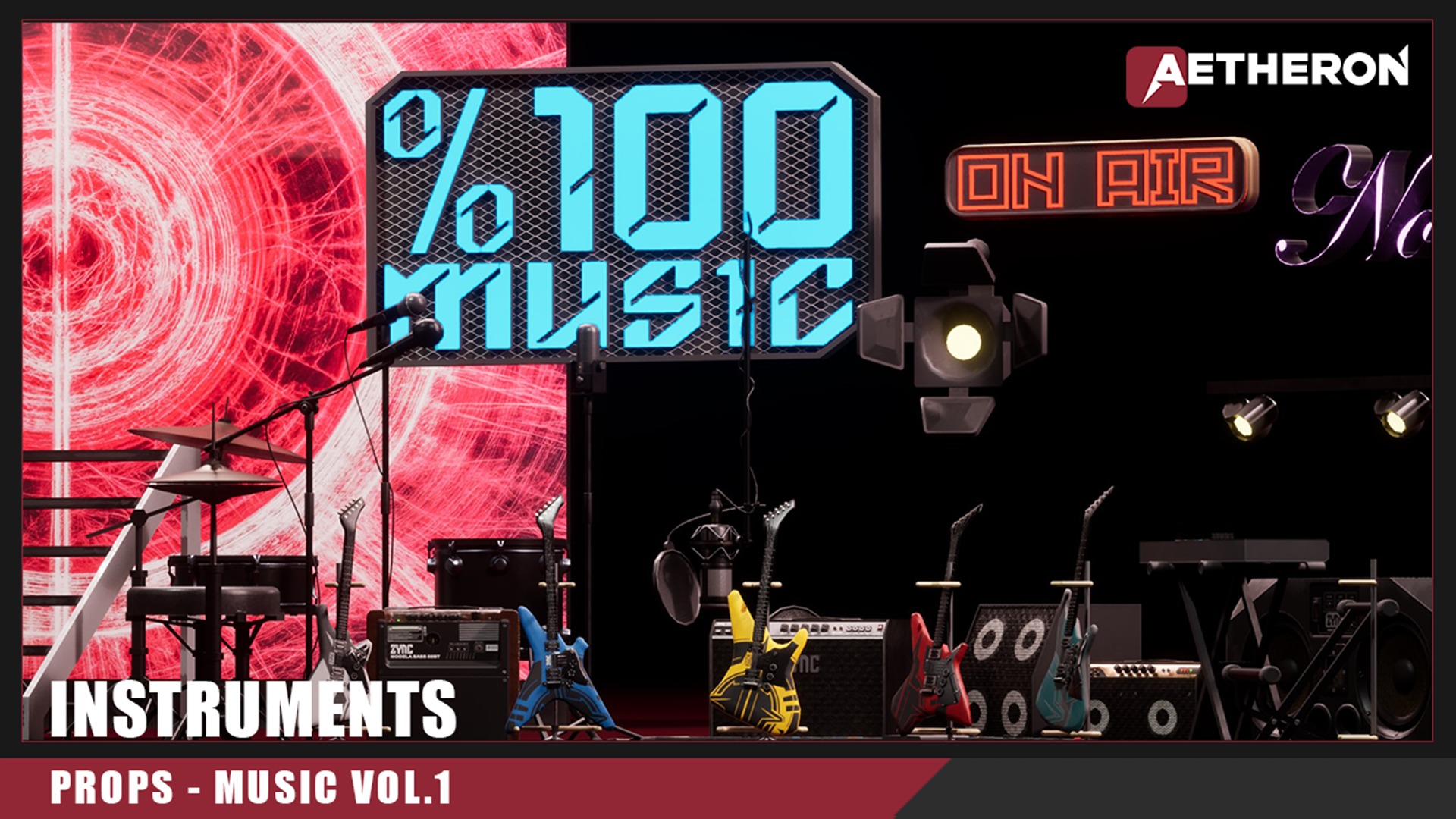 Musical Instruments VOL 1 Nanite and Low Poly Low-poly 3D model_6