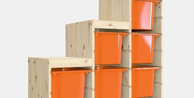TROFAST Storage combination 49 Low-poly 3D model
