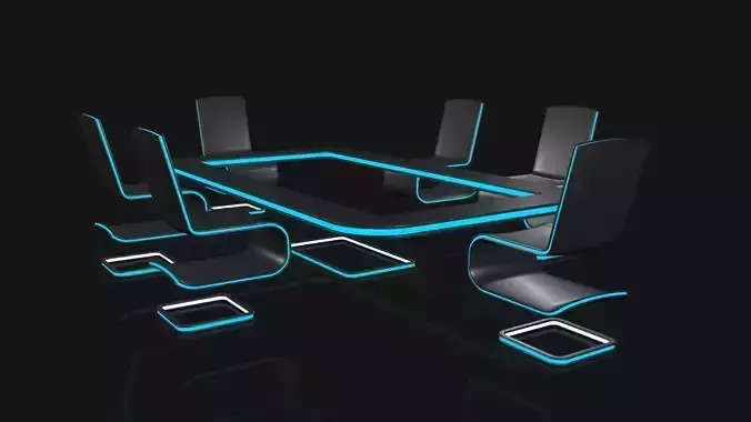 Sci Fi Confrence Table 3D model