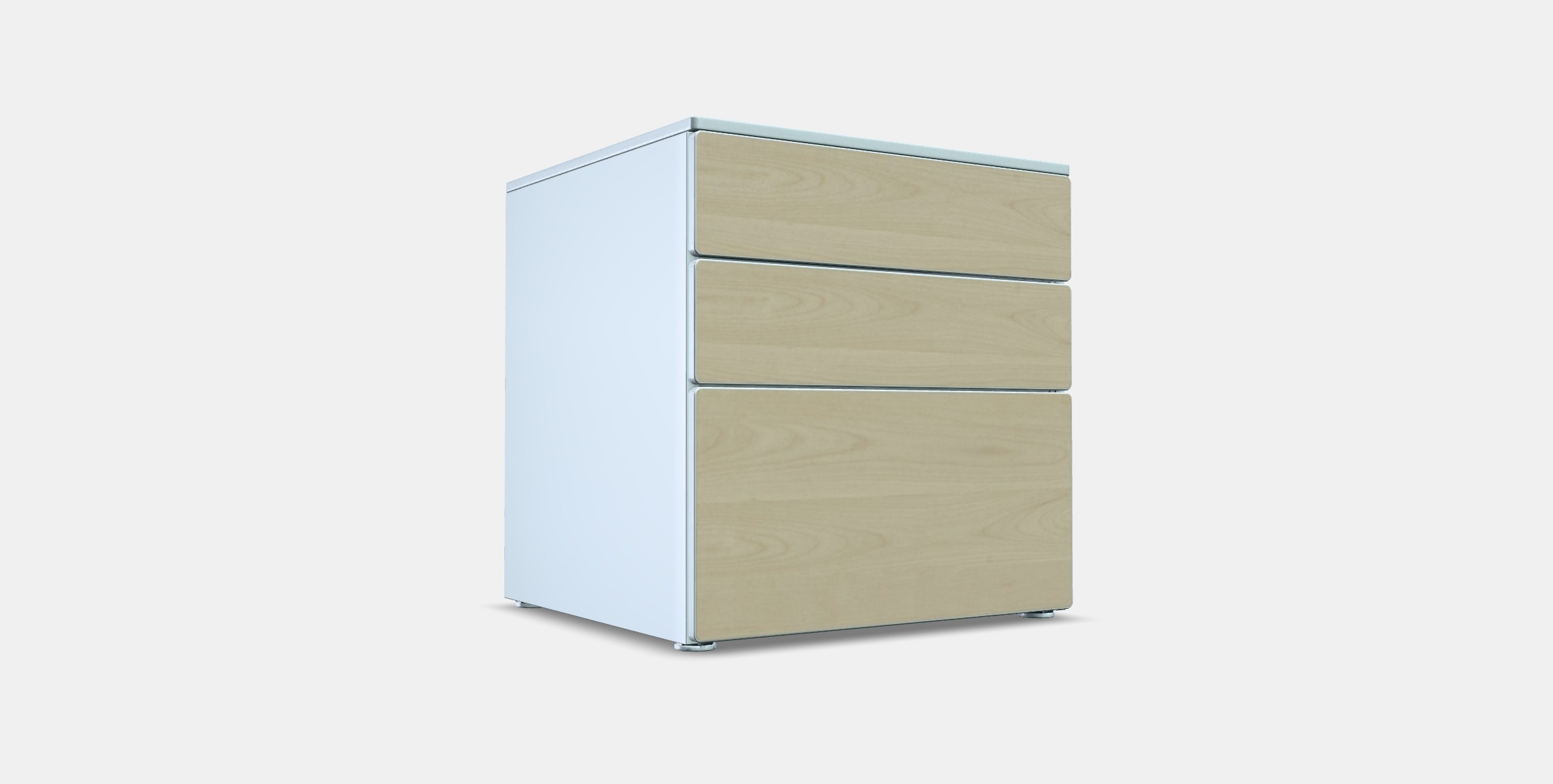SMASTAD - PLATSA Chest of 3 drawers 7 Low-poly 3D model_4