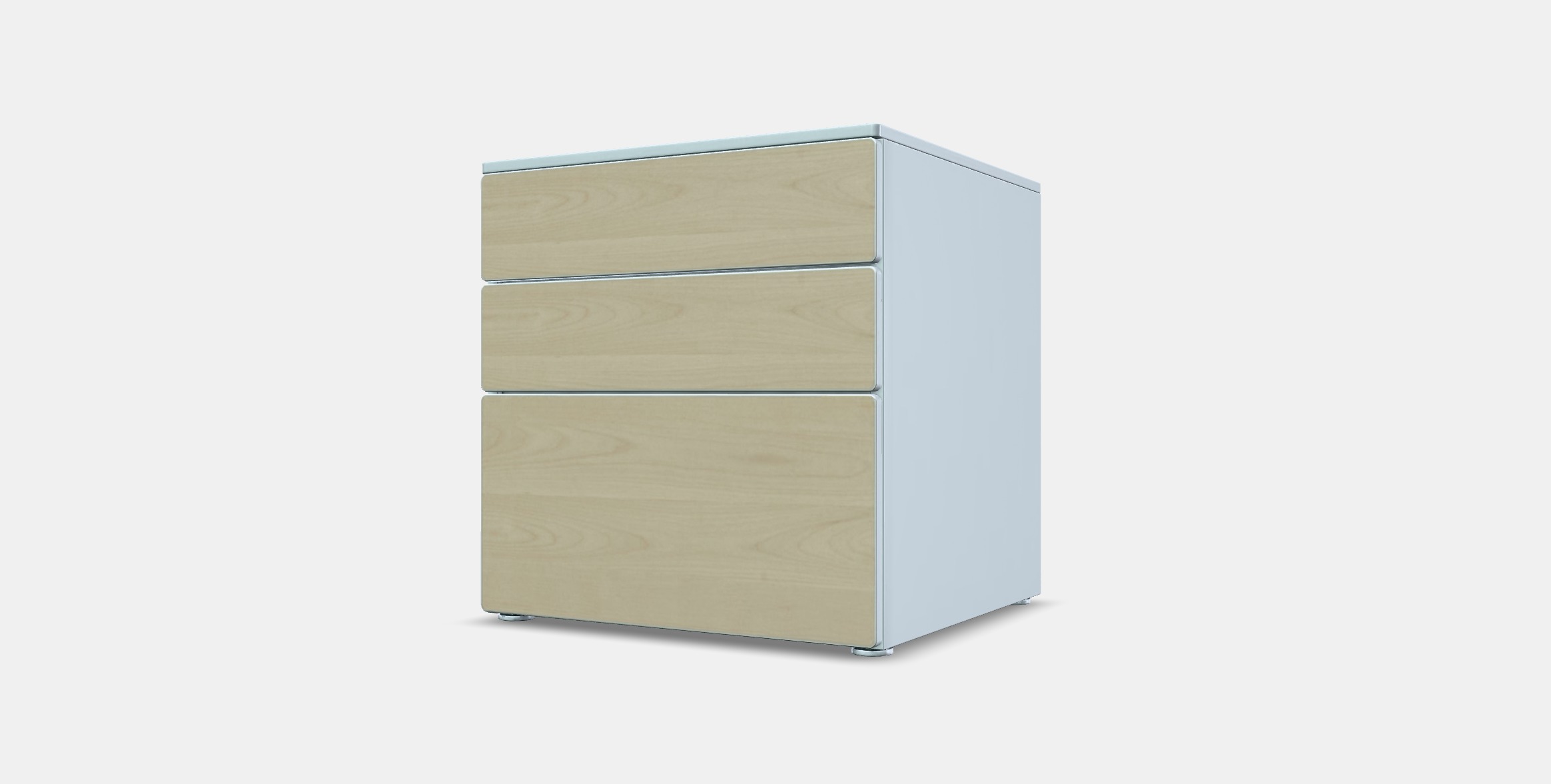 SMASTAD - PLATSA Chest of 3 drawers 7 Low-poly 3D model_12