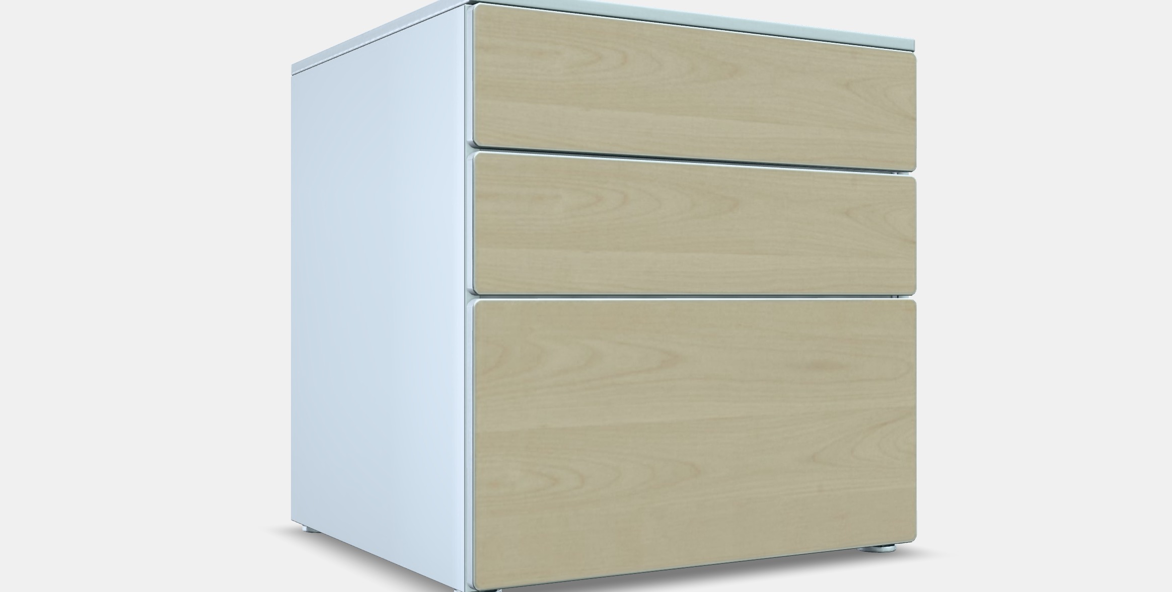 SMASTAD - PLATSA Chest of 3 drawers 7 Low-poly 3D model_9