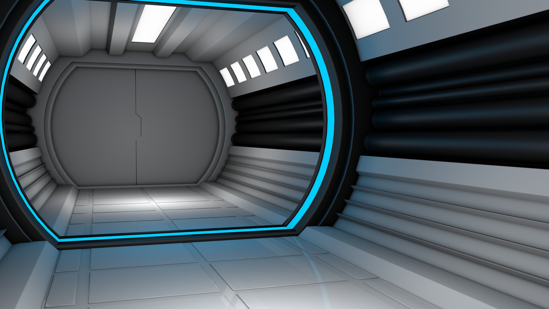 Sci Fi Interior 3D model_2