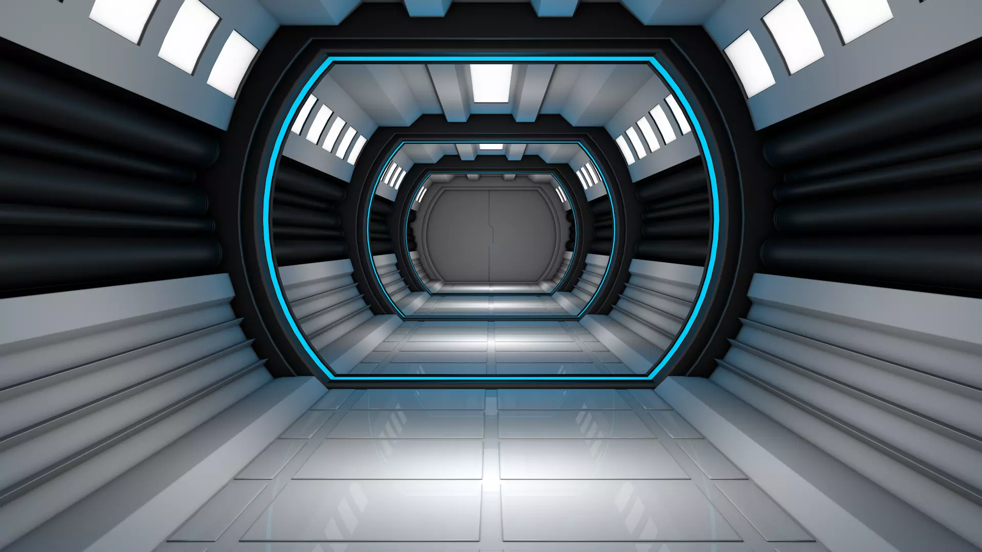 Sci Fi Interior 3D model_0