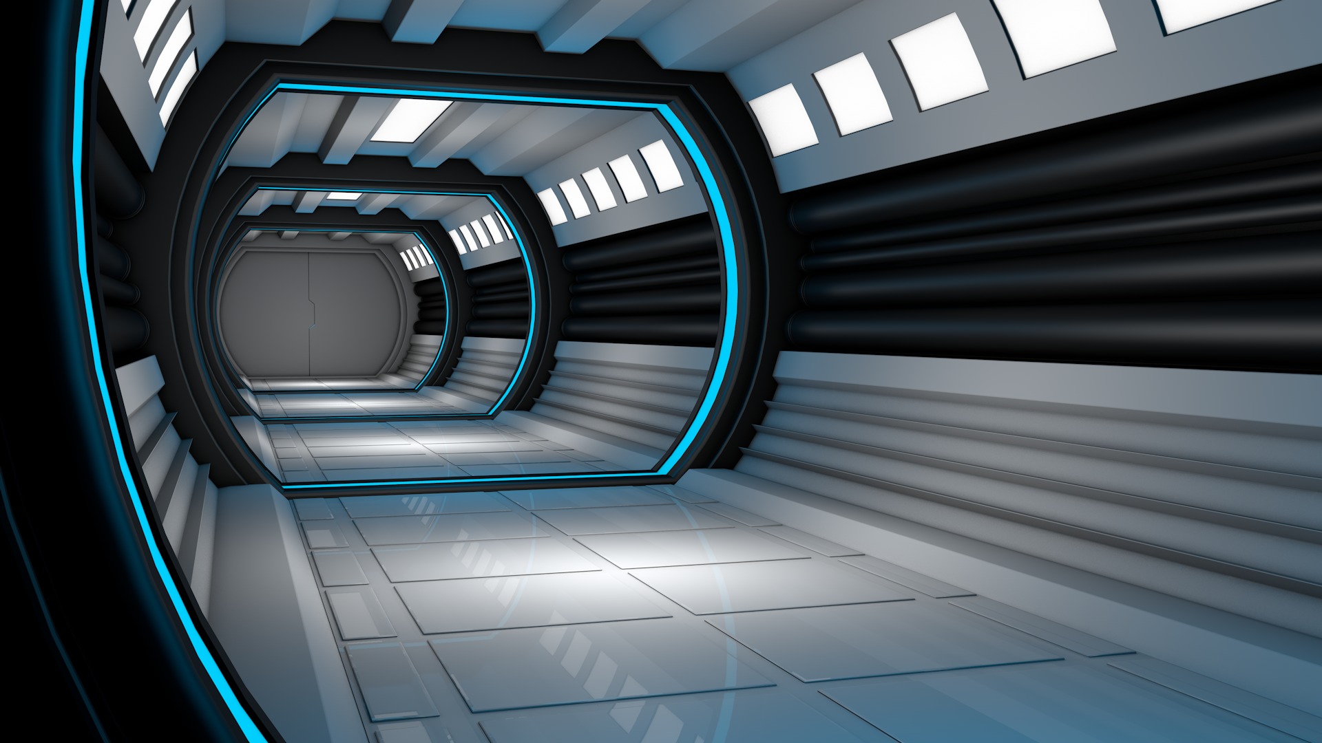 Sci Fi Interior 3D model_1