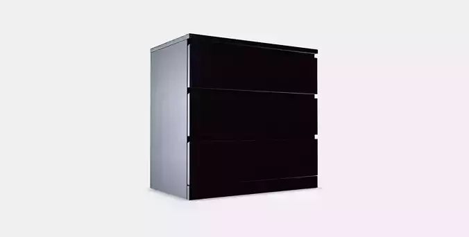 MALM Chest of 3 drawers 4