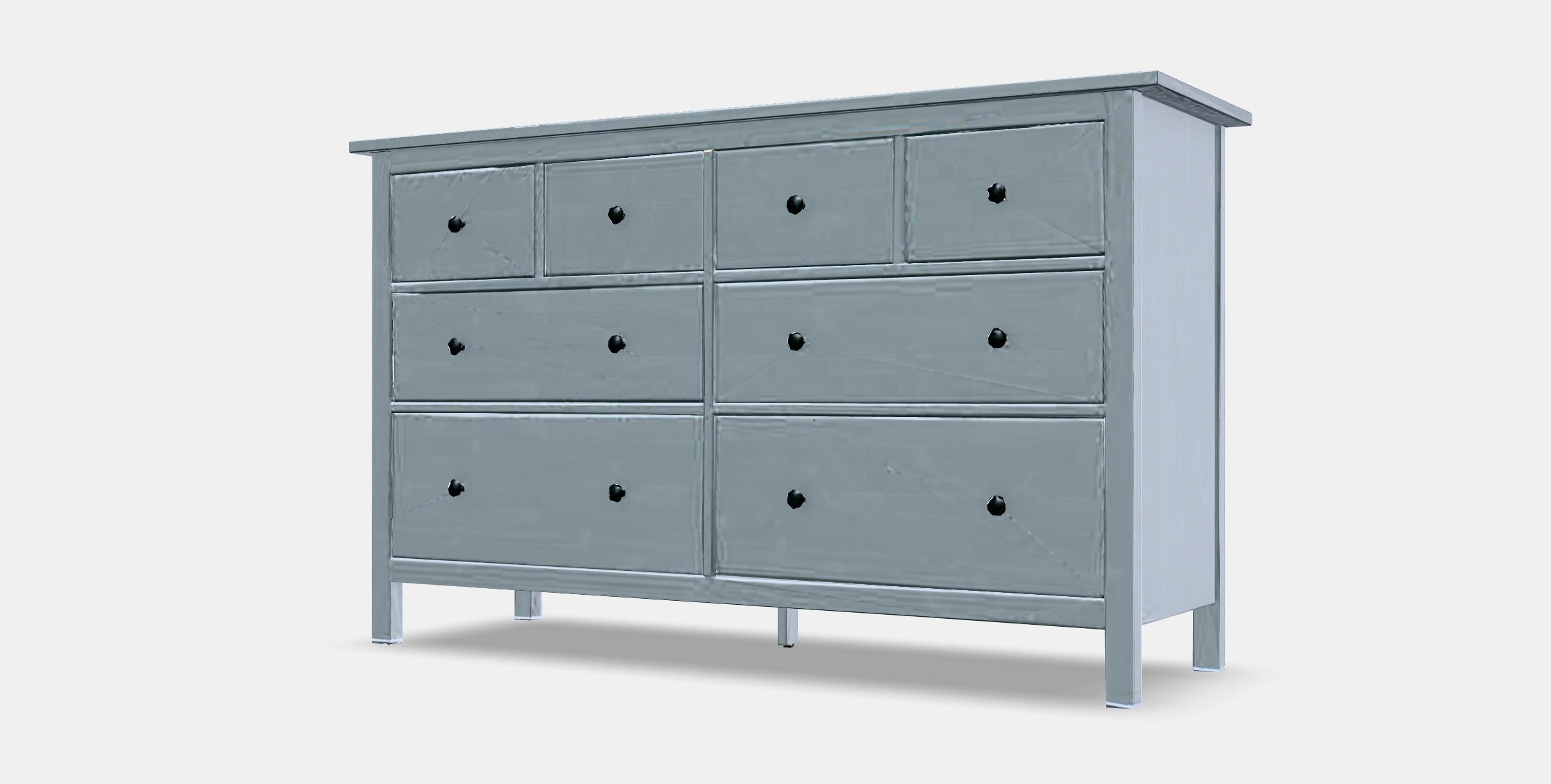 HEMNES Chest of 8 drawers Low-poly 3D model_13