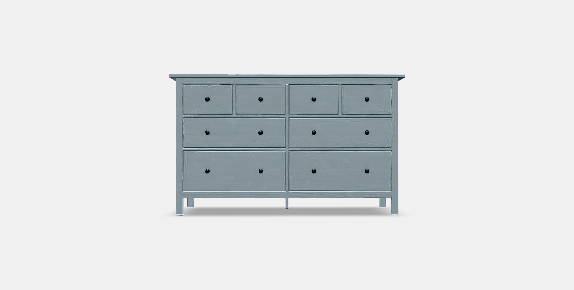 HEMNES Chest of 8 drawers Low-poly 3D model_10