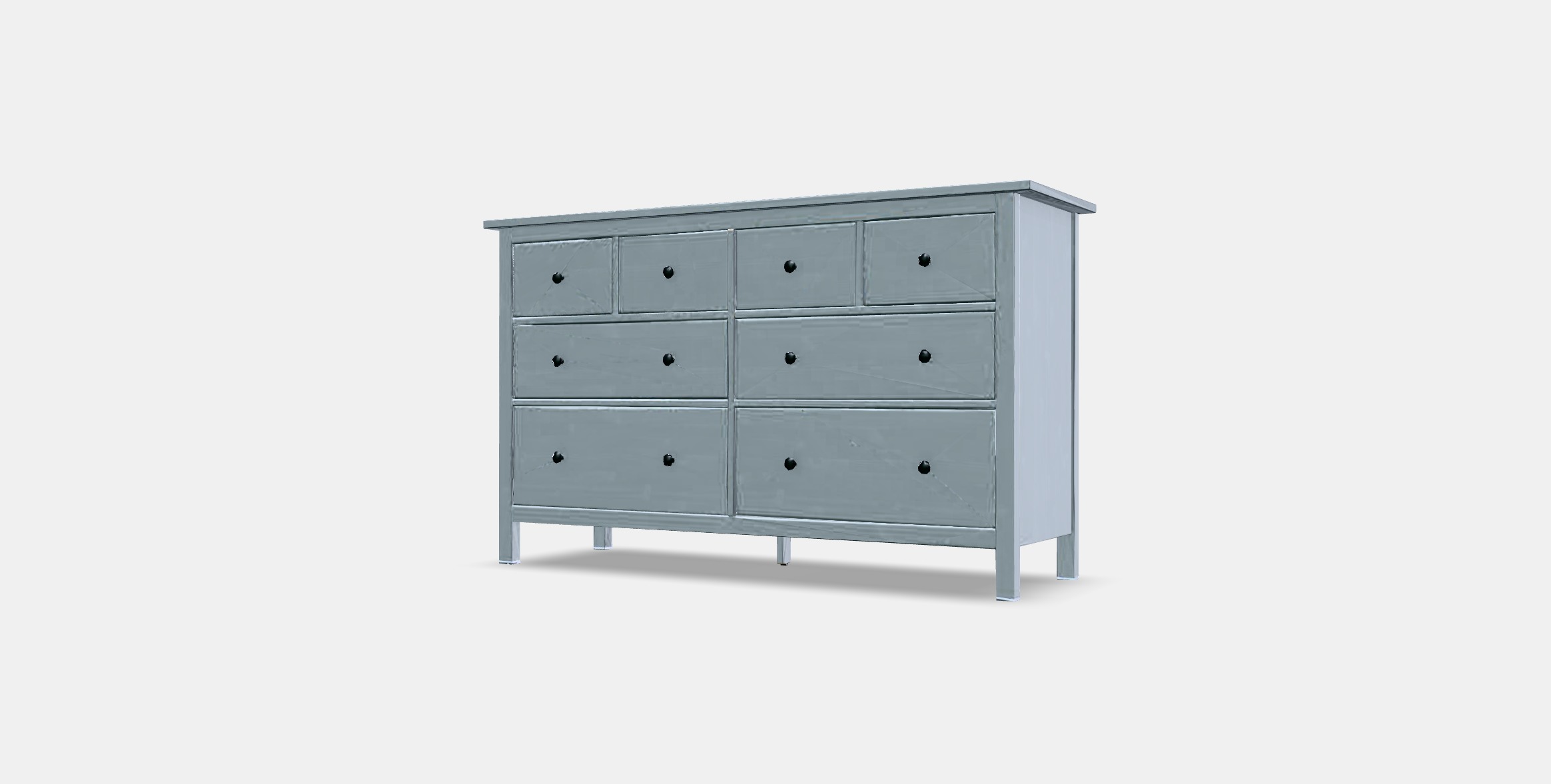 HEMNES Chest of 8 drawers Low-poly 3D model_12
