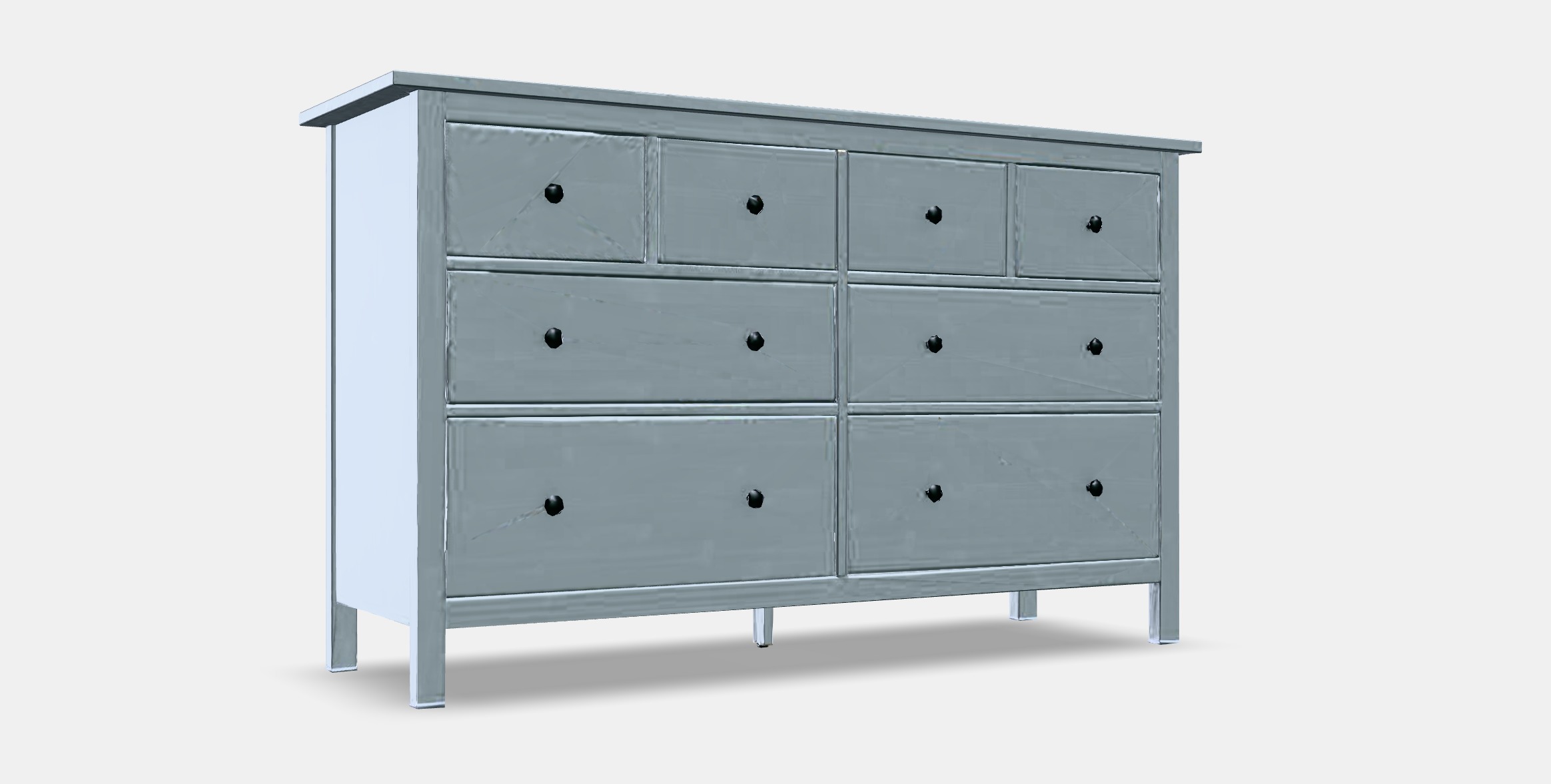 HEMNES Chest of 8 drawers Low-poly 3D model_9
