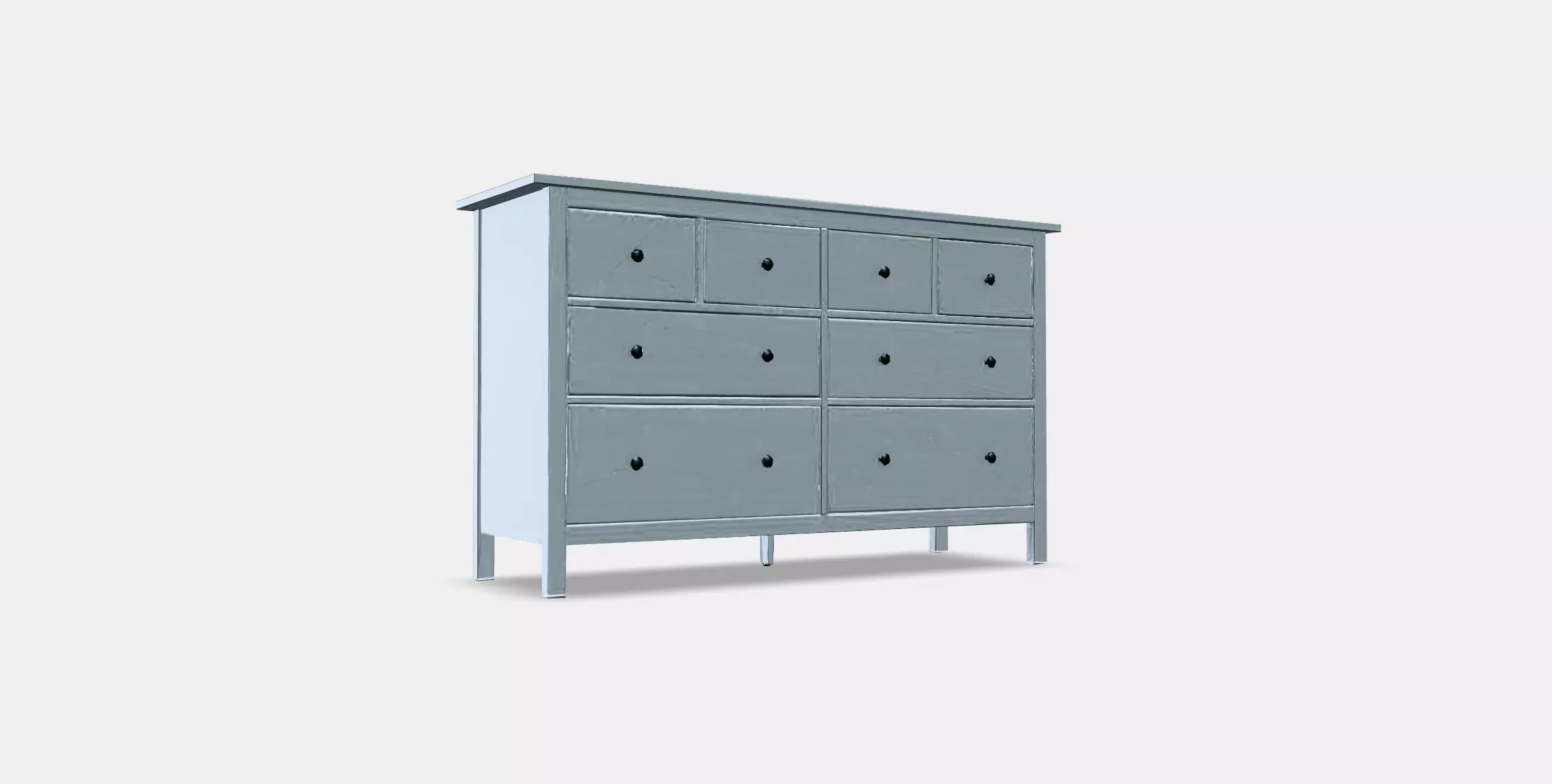 HEMNES Chest of 8 drawers Low-poly 3D model_0
