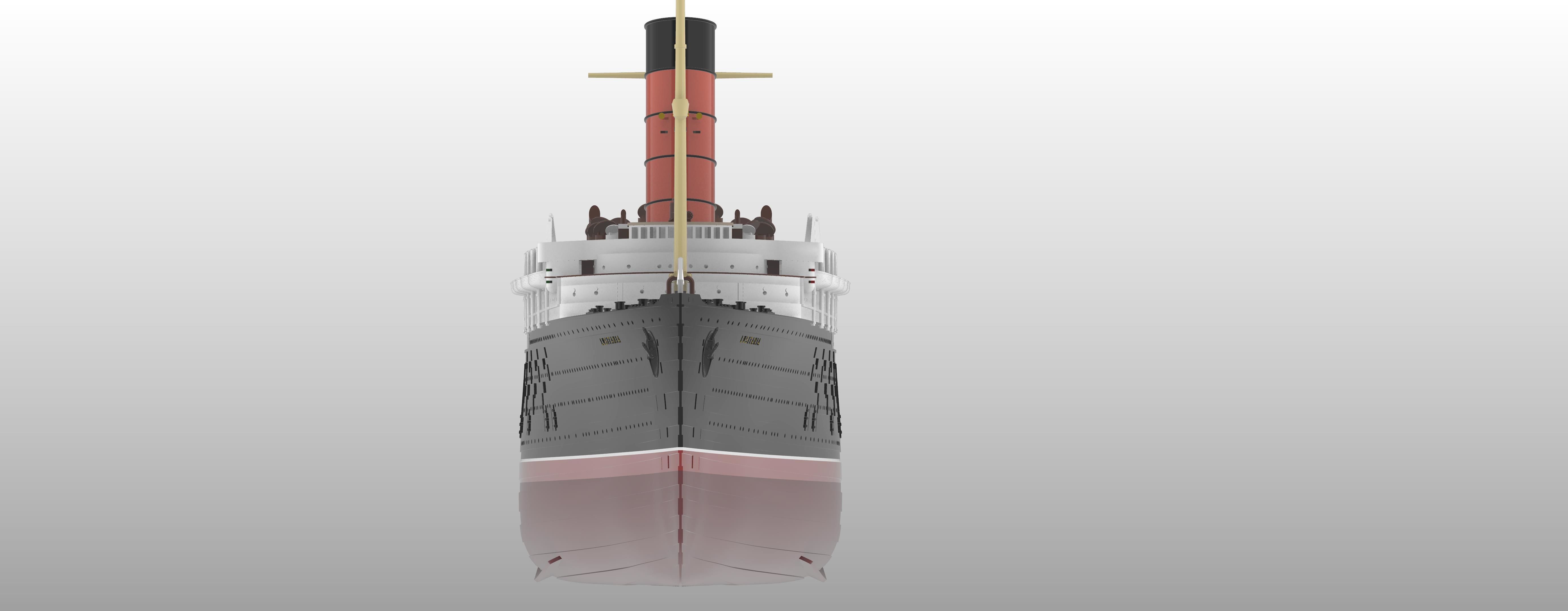 RMS LUSITANIA Cunard legendary ocean liner 3D print model_7