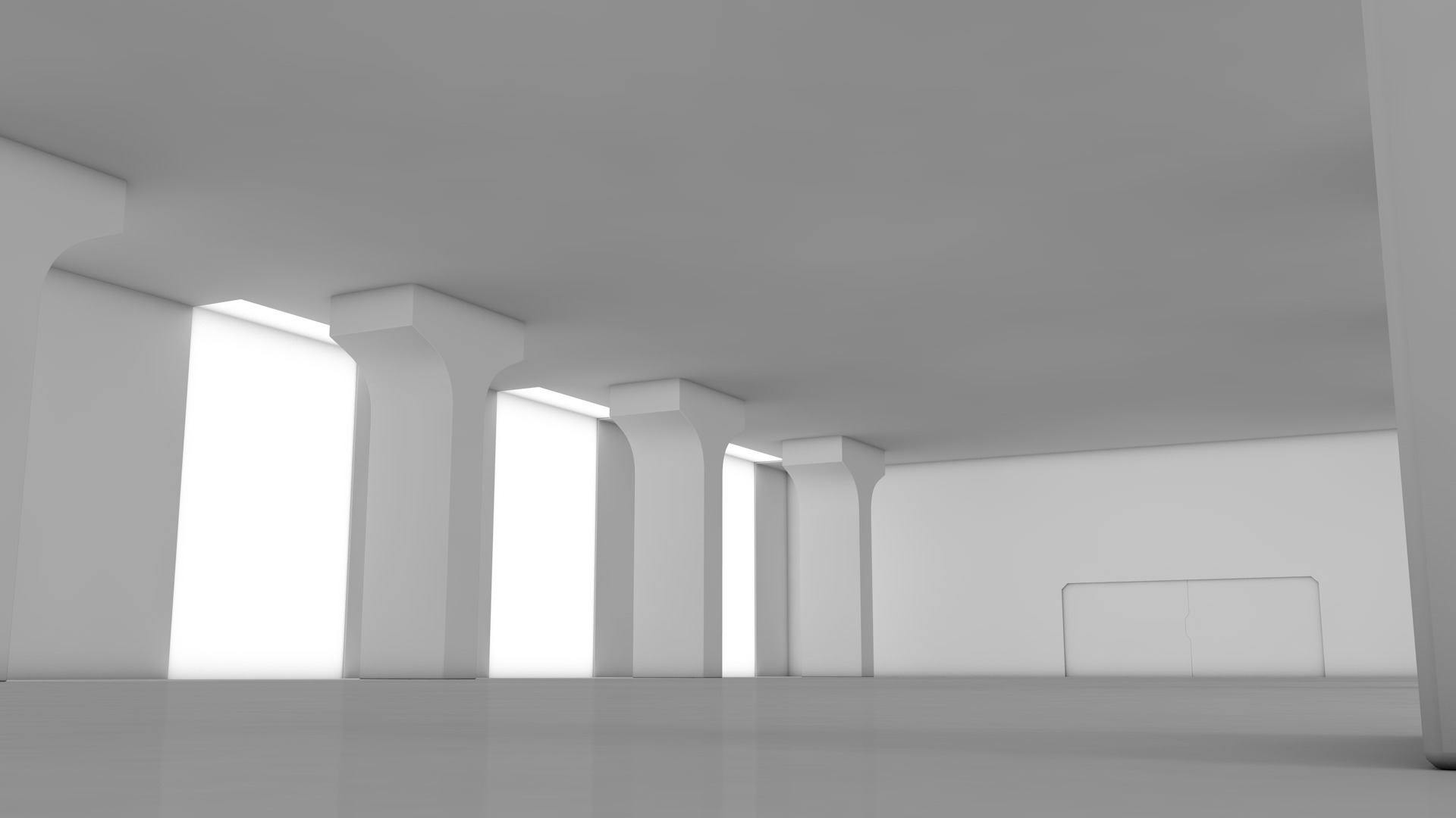 Sci Fi Warehouse 3D model_4