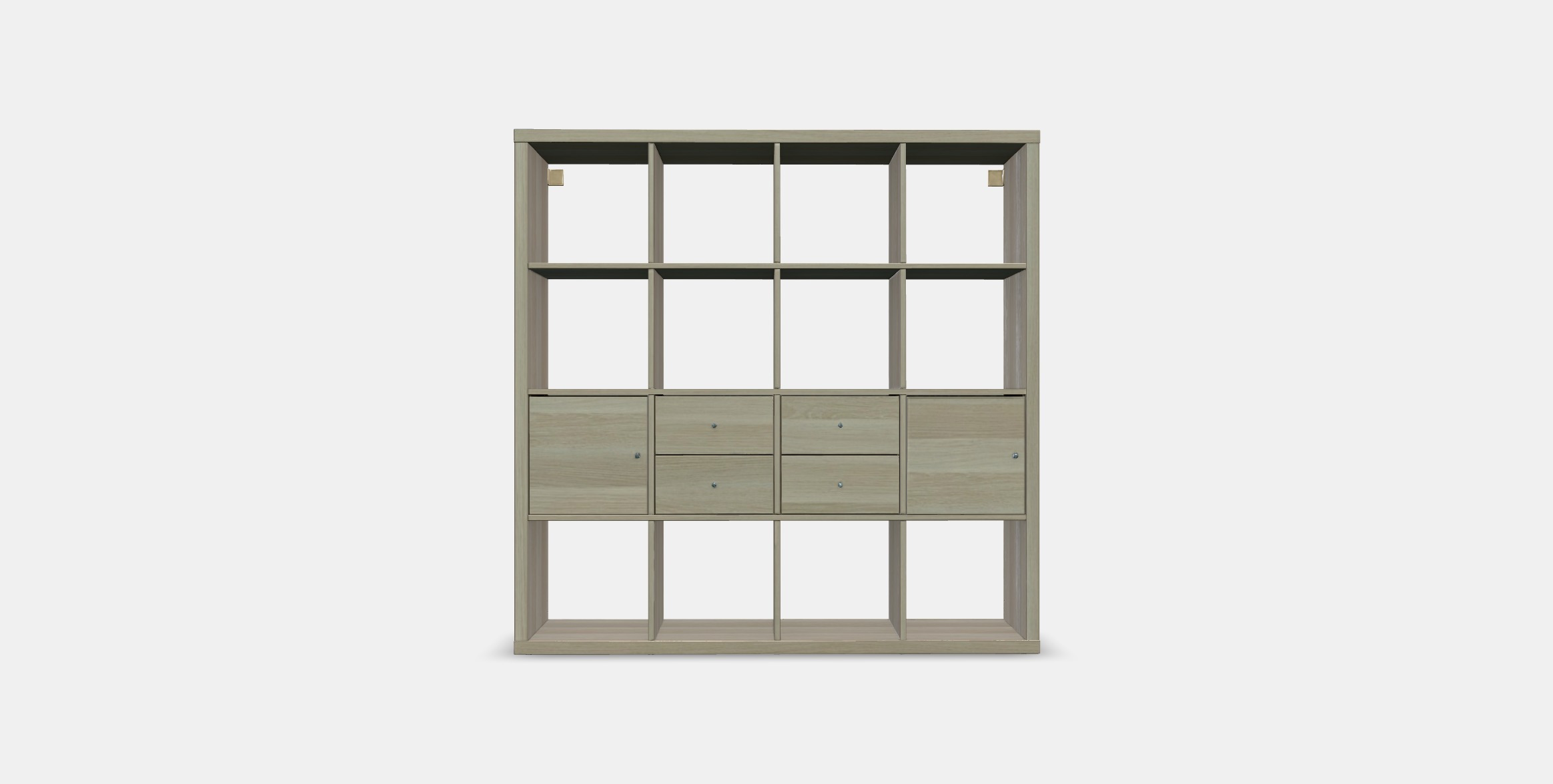 KALLAX Shelving unit with 4 inserts 20 Low-poly 3D model_10