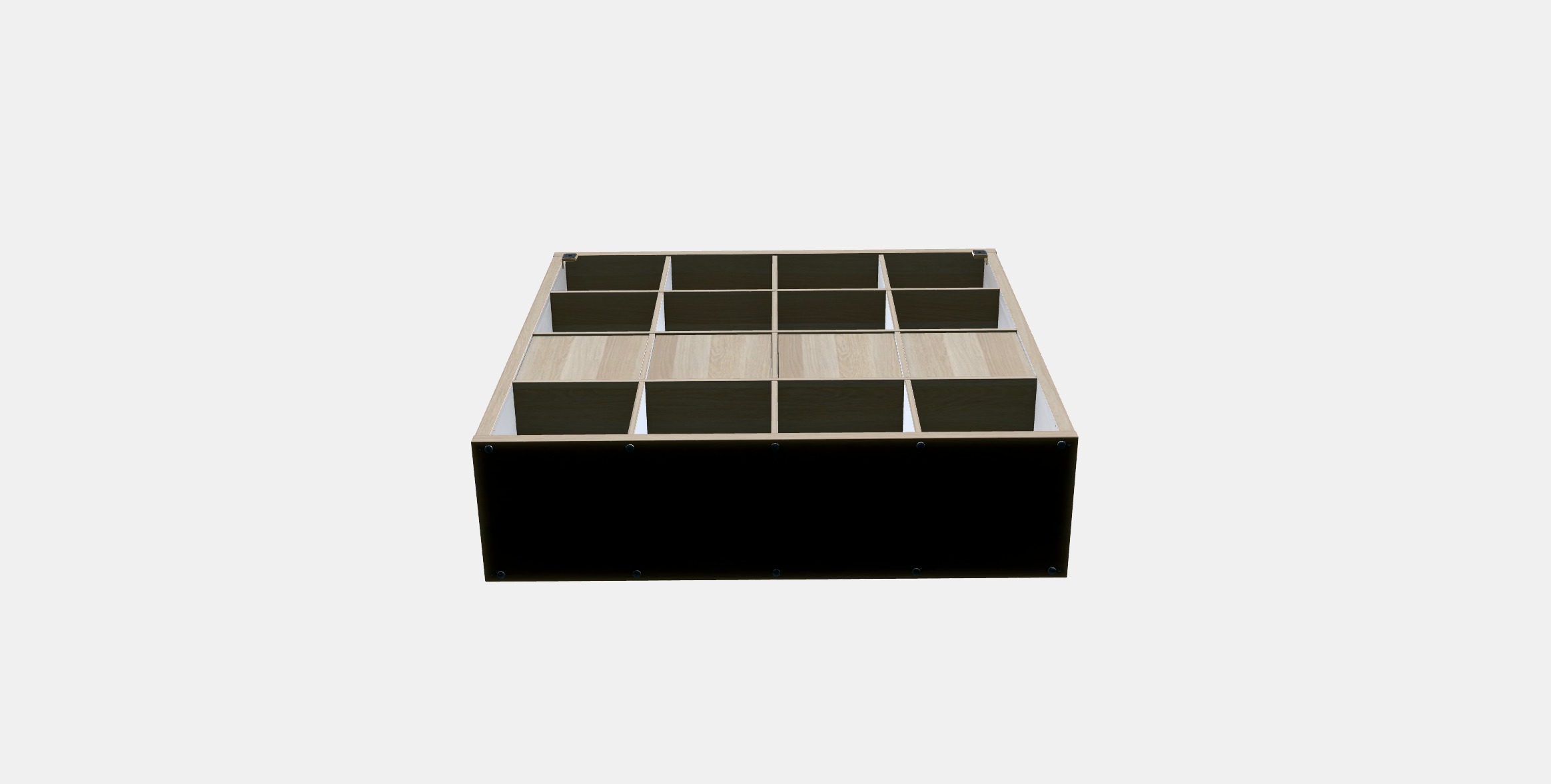 KALLAX Shelving unit with 4 inserts 20 Low-poly 3D model_5