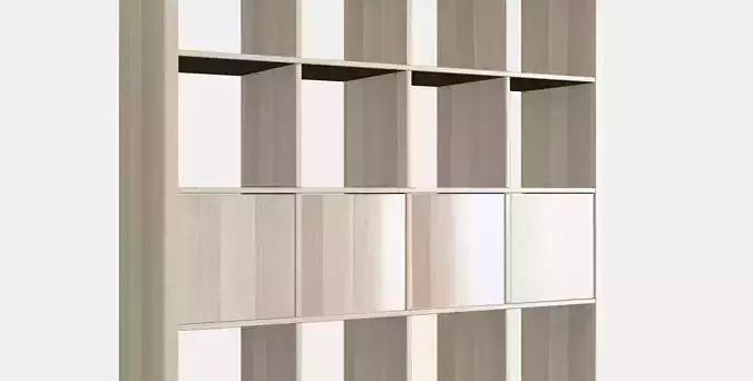 KALLAX Shelving unit with 4 inserts 20 Low-poly 3D model