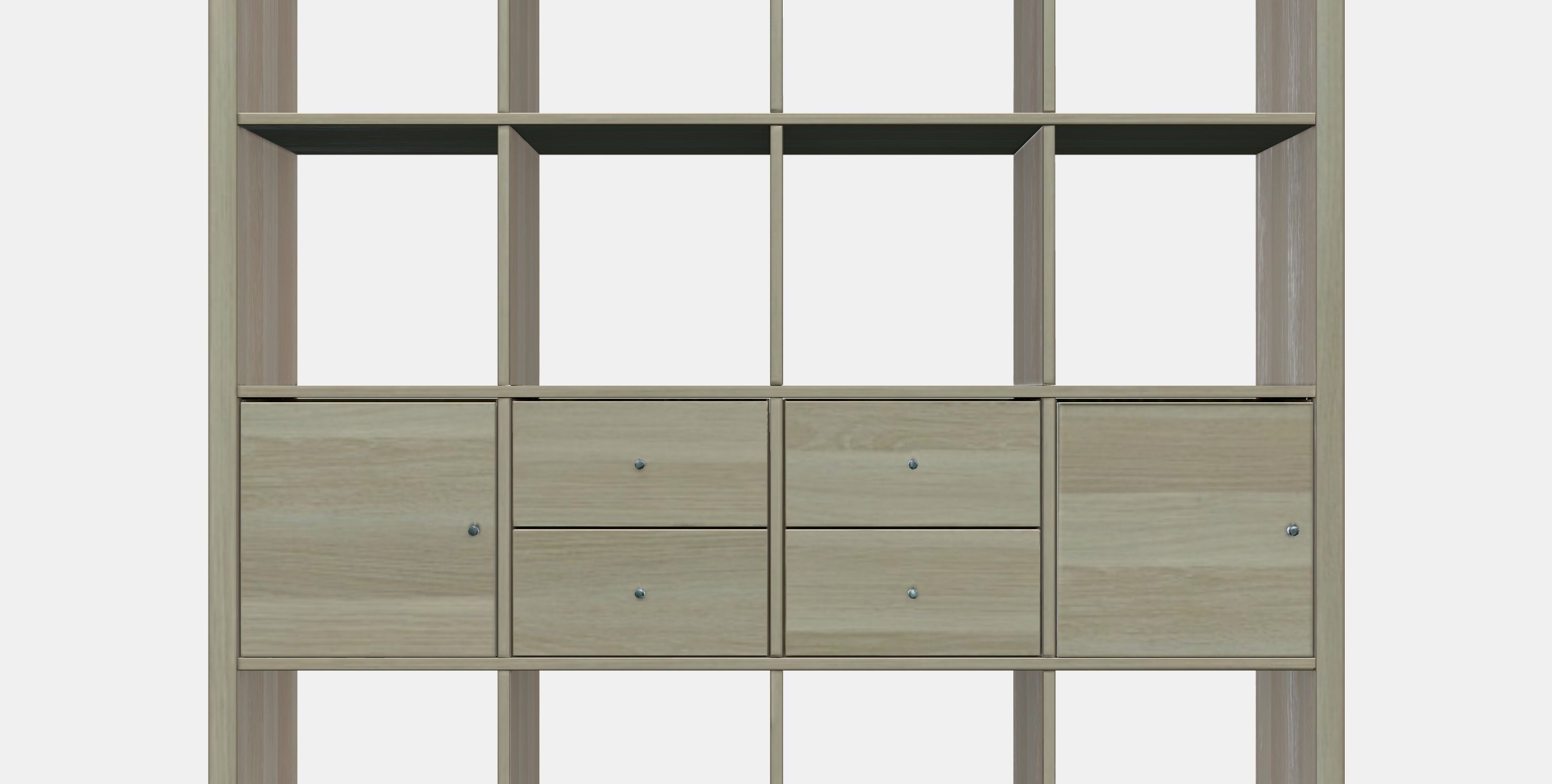 KALLAX Shelving unit with 4 inserts 20 Low-poly 3D model_11