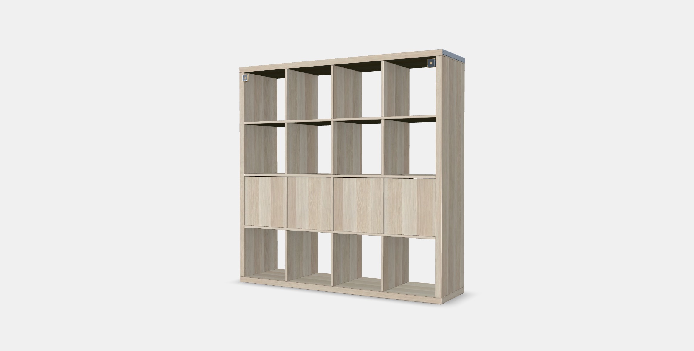 KALLAX Shelving unit with 4 inserts 20 Low-poly 3D model_4