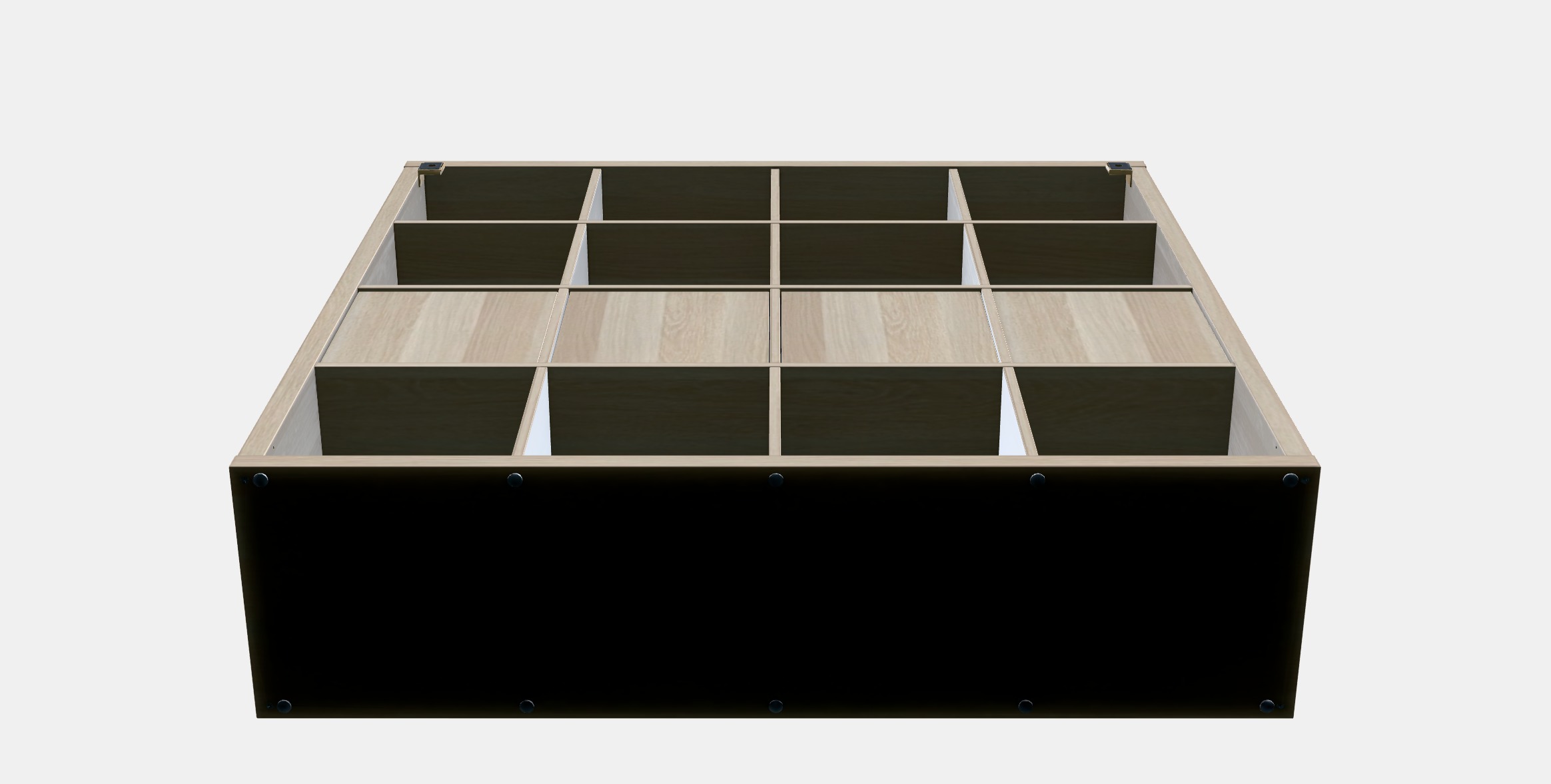 KALLAX Shelving unit with 4 inserts 20 Low-poly 3D model_8