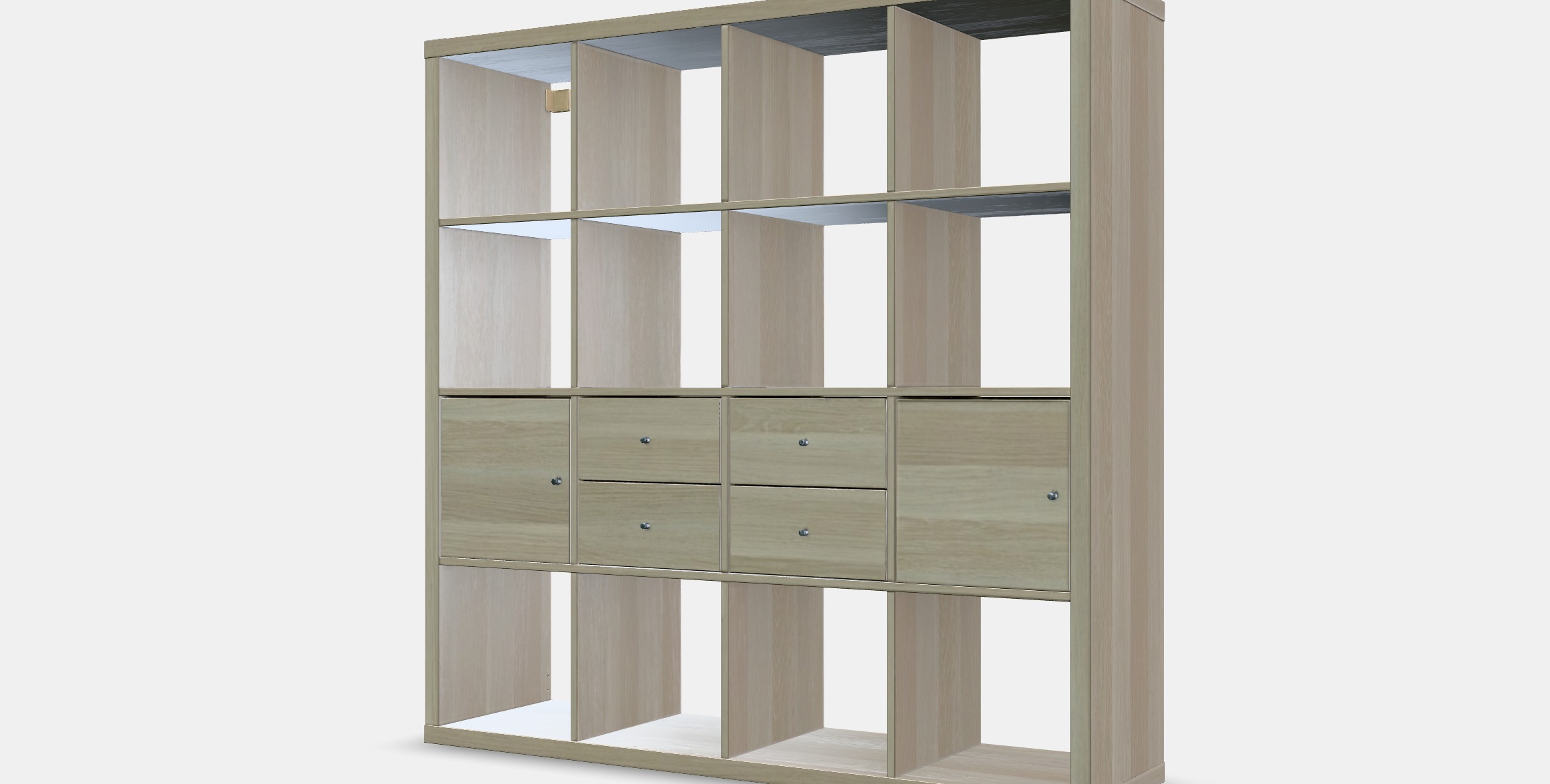 KALLAX Shelving unit with 4 inserts 20 Low-poly 3D model_14