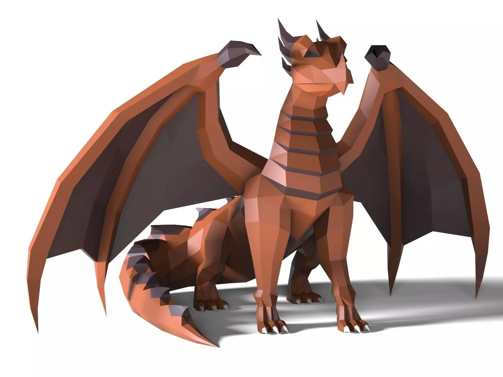 Dragon lowpoly stylized 3D model