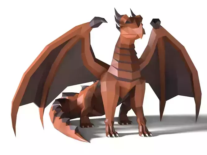 Dragon lowpoly stylized