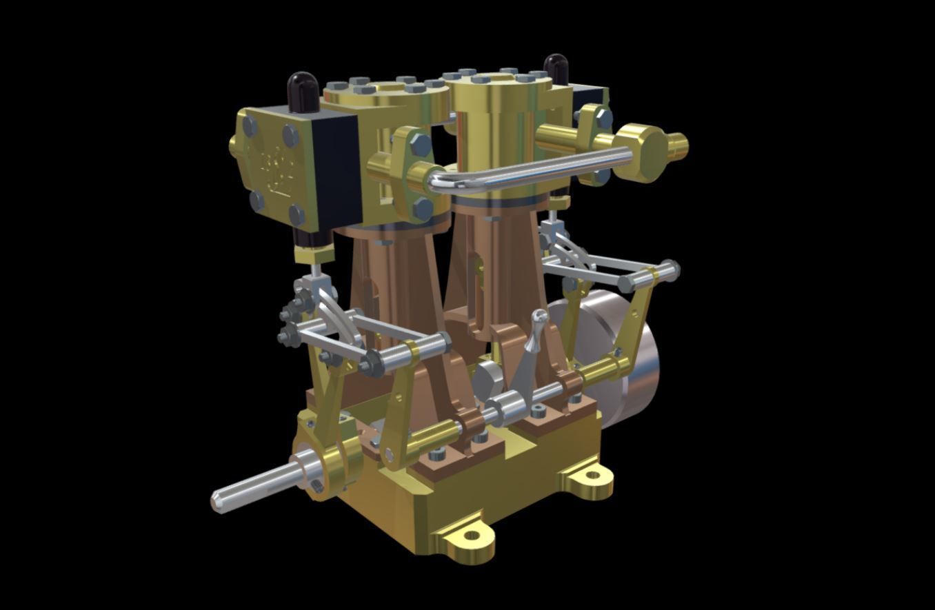 Steam engine 3D model_3
